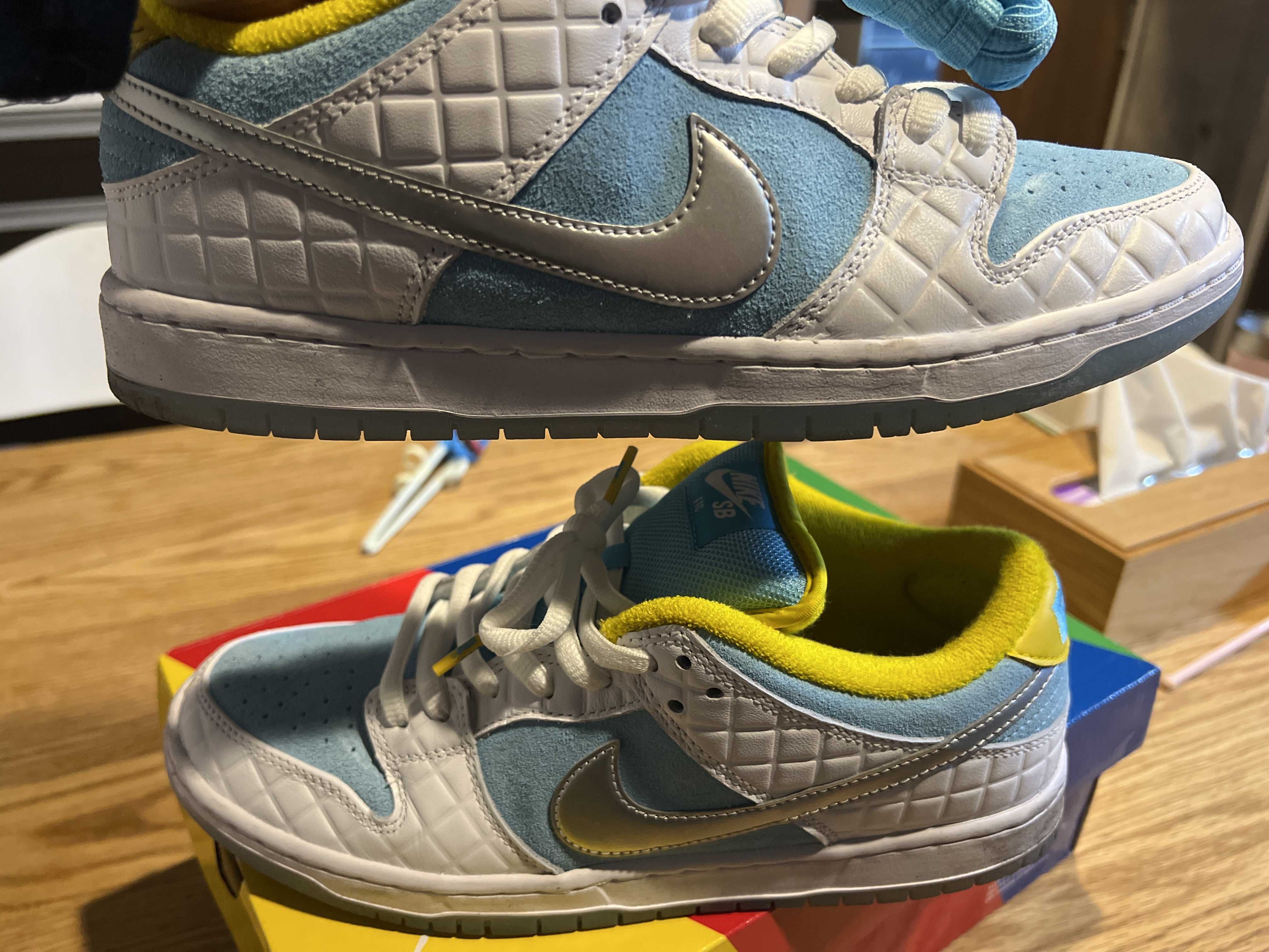 FTC × Nike SB Dunk Low "White/Blue"