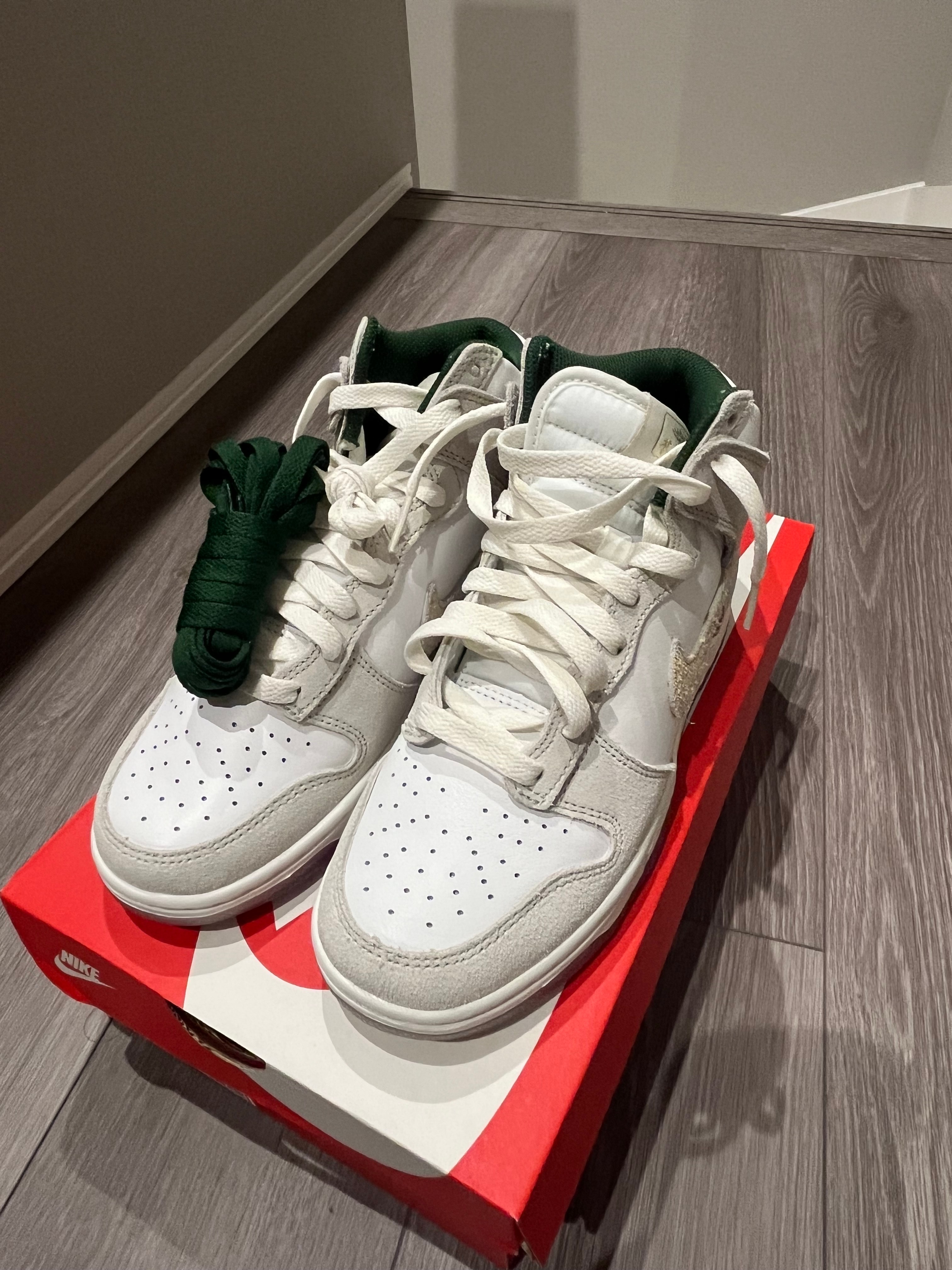 NIKE / ナイキ ダンク ハイ PRM/ゴールド マウンテン/ホワイト/27cm