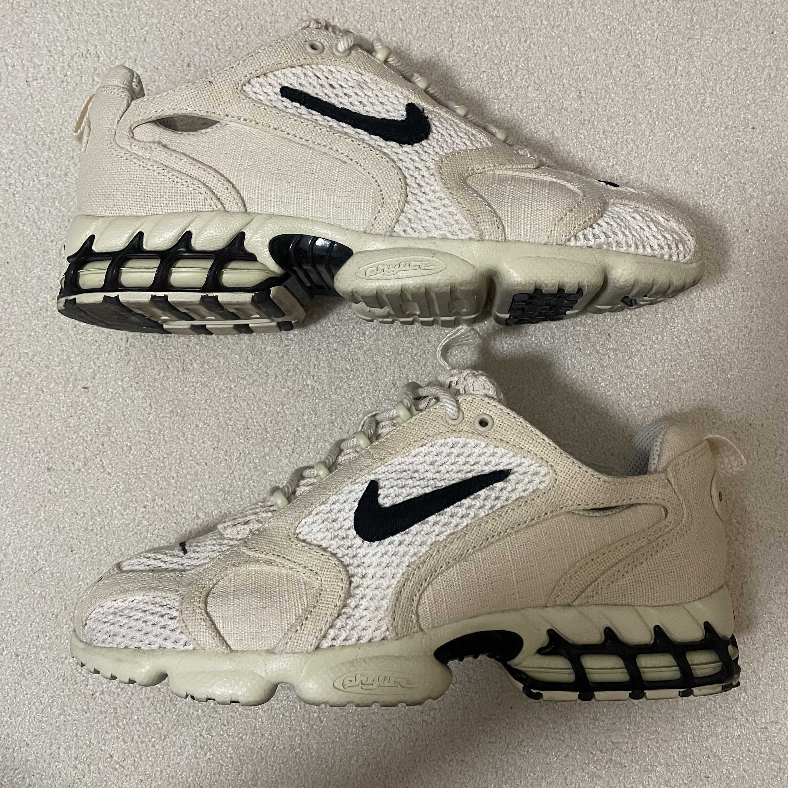 Stussy × Nike Air Zoom Spiridon CG 2 "Fossil/Black"