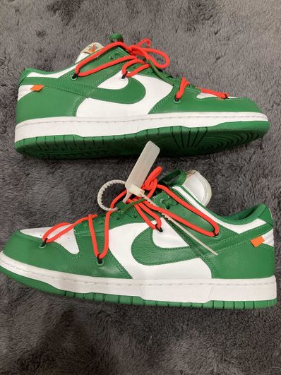 Off-White × Nike Dunk Low "White/Pine Green"