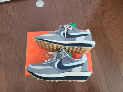 CLOT × Sacai × Nike LD Waffle "Grey Obsidian/Cool Grey"