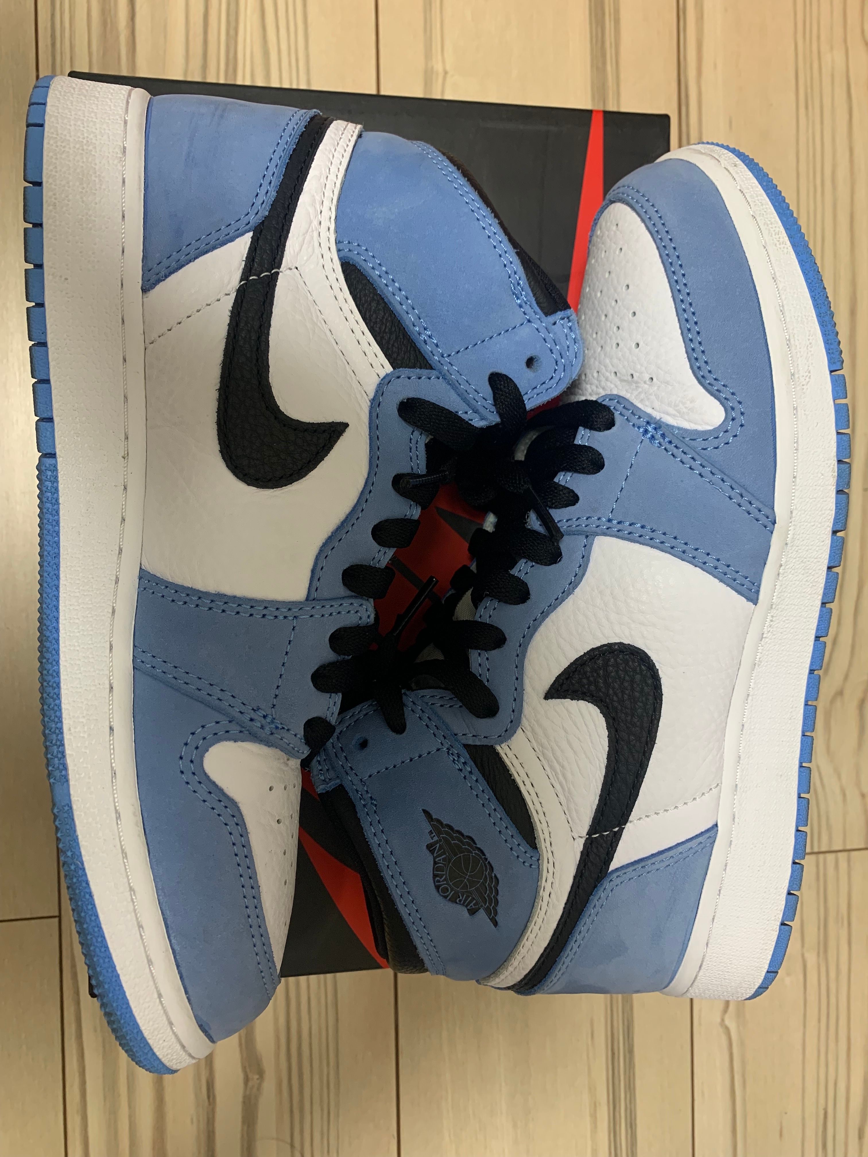 Nike GS Air Jordan 1 High "White/University Blue/Black"