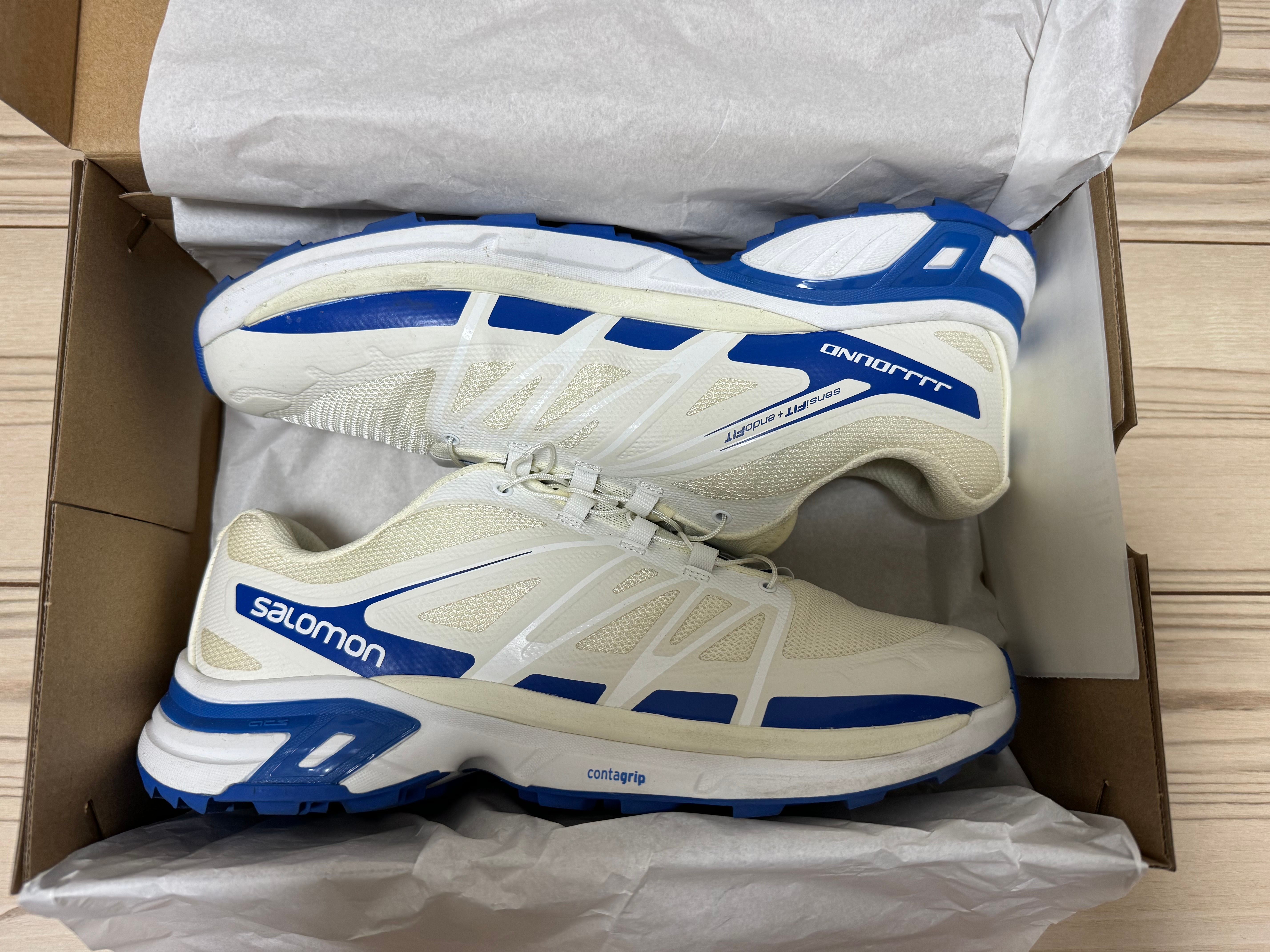 JJJJound × Salomon XT-Wings 2 "Vanilla Ice/White/Lapis Blue"
