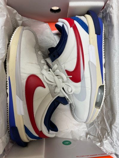 sacai × Nike Zoom Cortez "White and University Red"