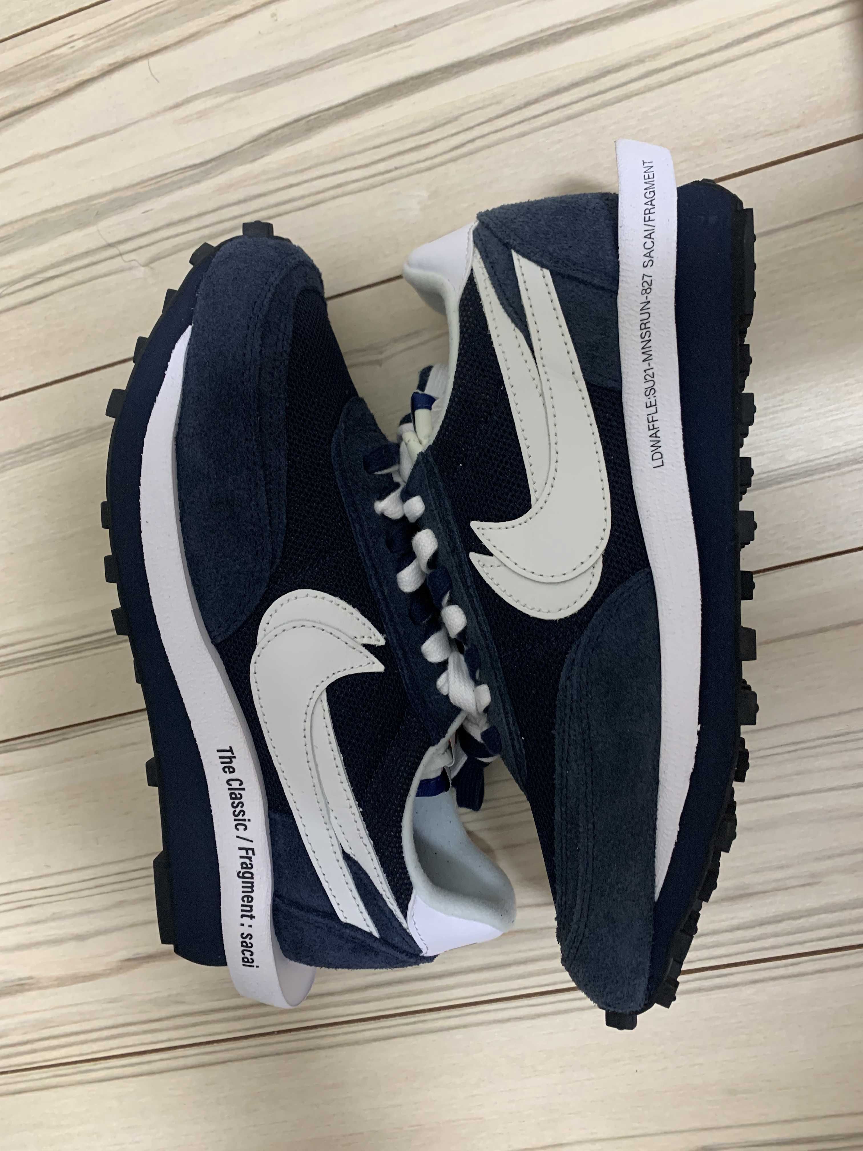 Fragment × sacai × Nike LD Waffle "Blackended Blue"