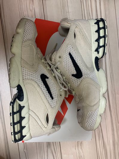 Stussy × Nike Air Zoom Spiridon CG 2 "Fossil/Black"