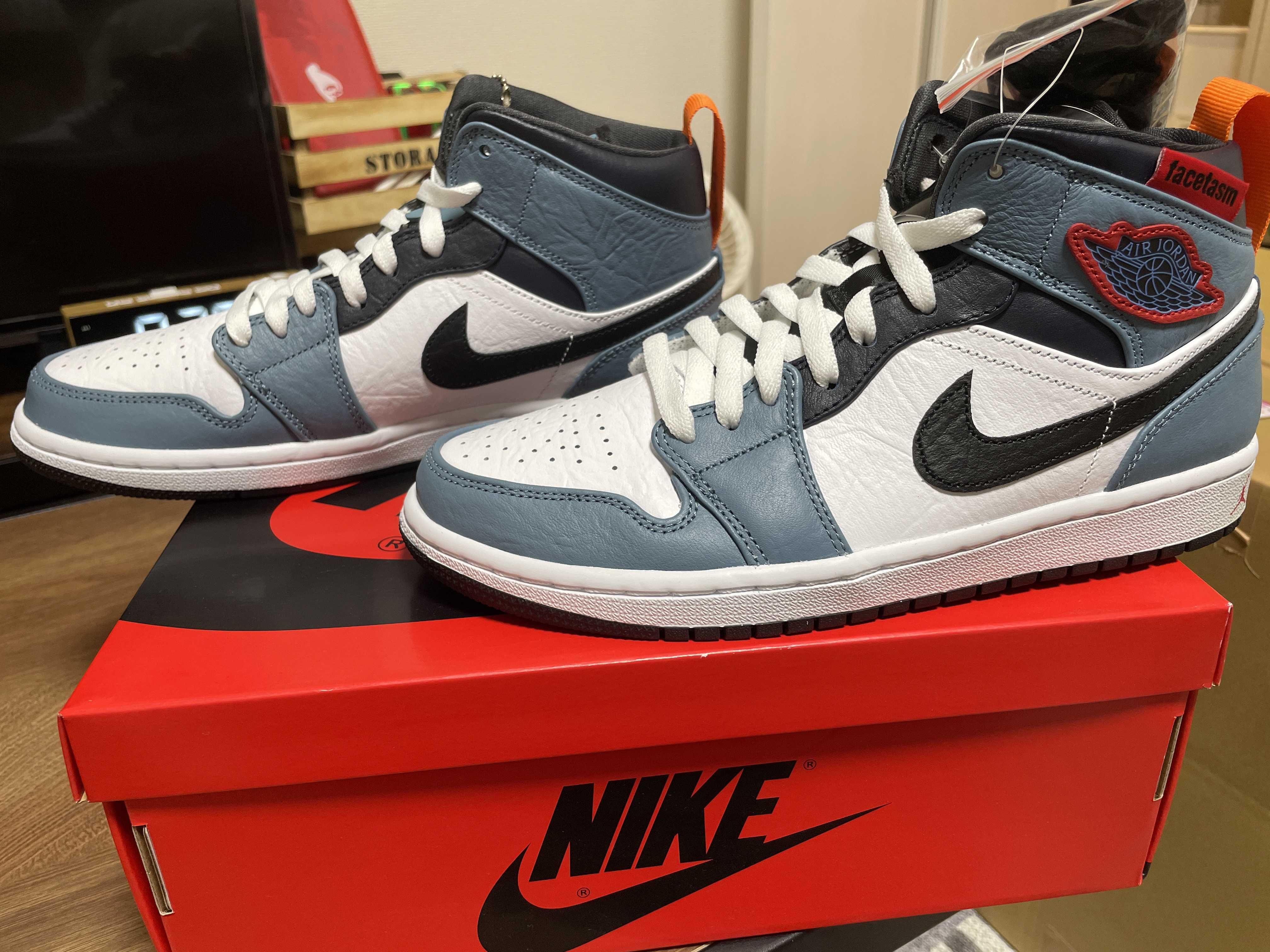 FACETASM × Nike Air Jordan 1 Mid "White/Navy"