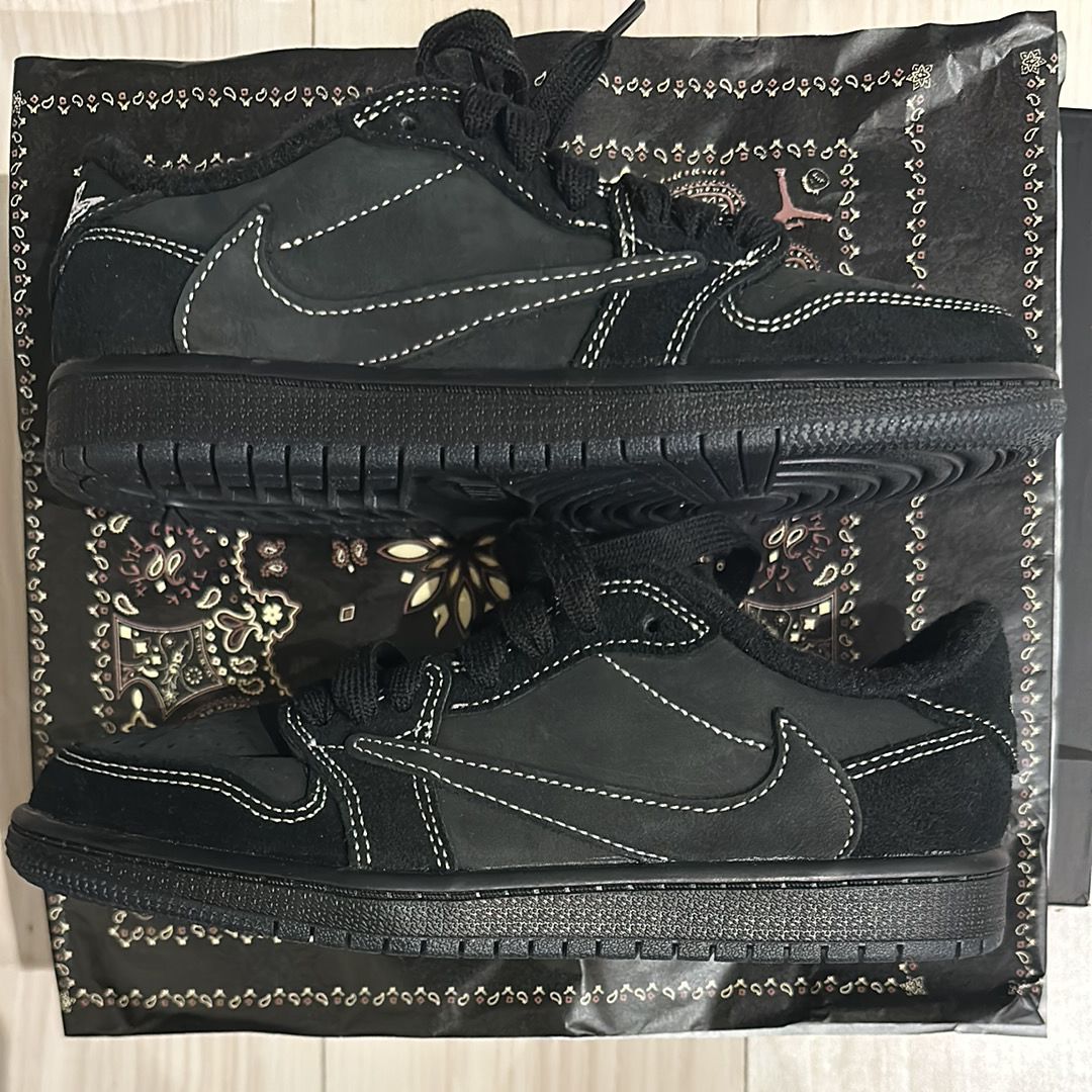 Travis Scott × Nike PS Air Jordan 1 Low OG SP "Black Phantom"