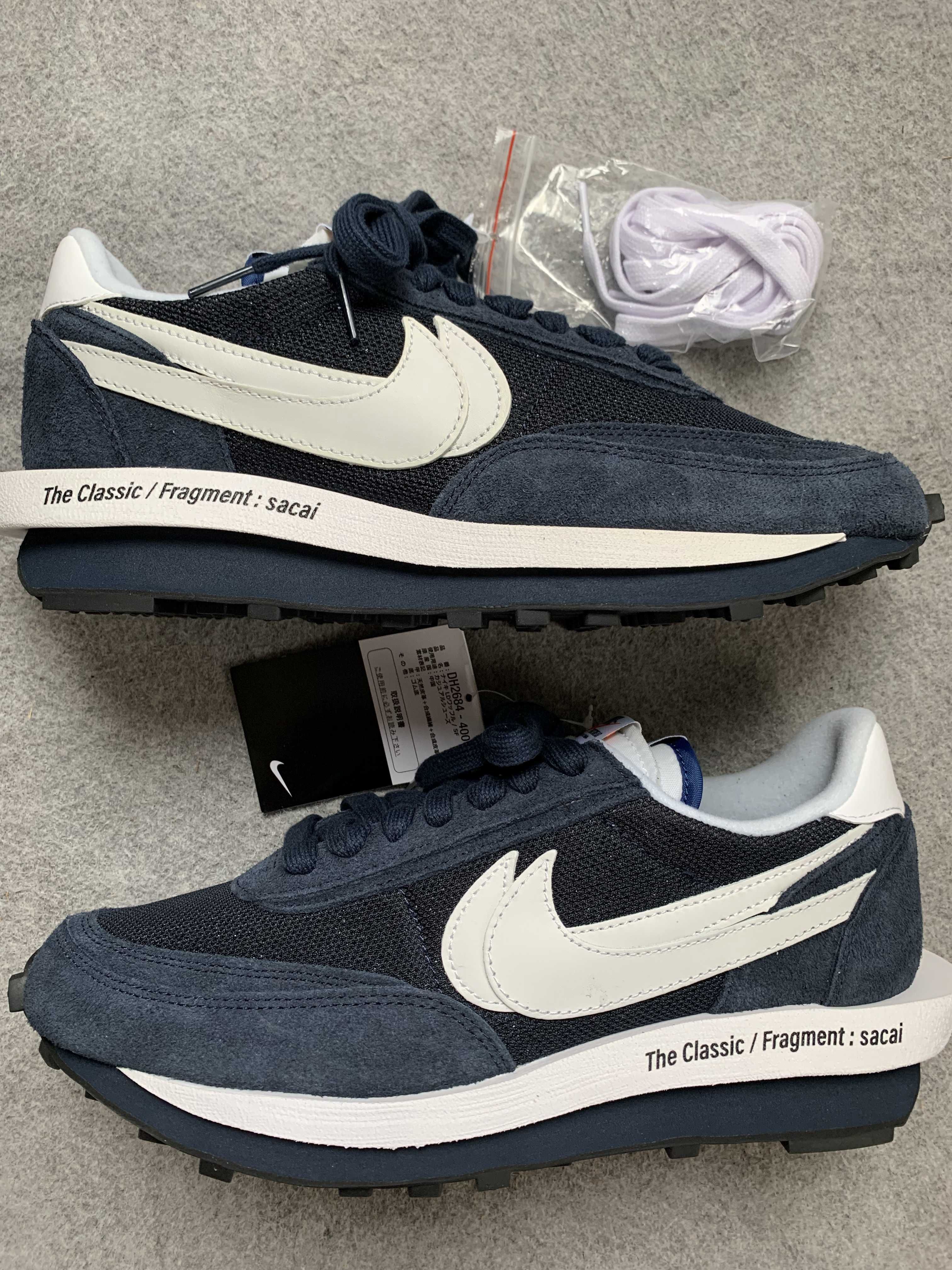 Fragment × sacai × Nike LD Waffle "Blackended Blue"