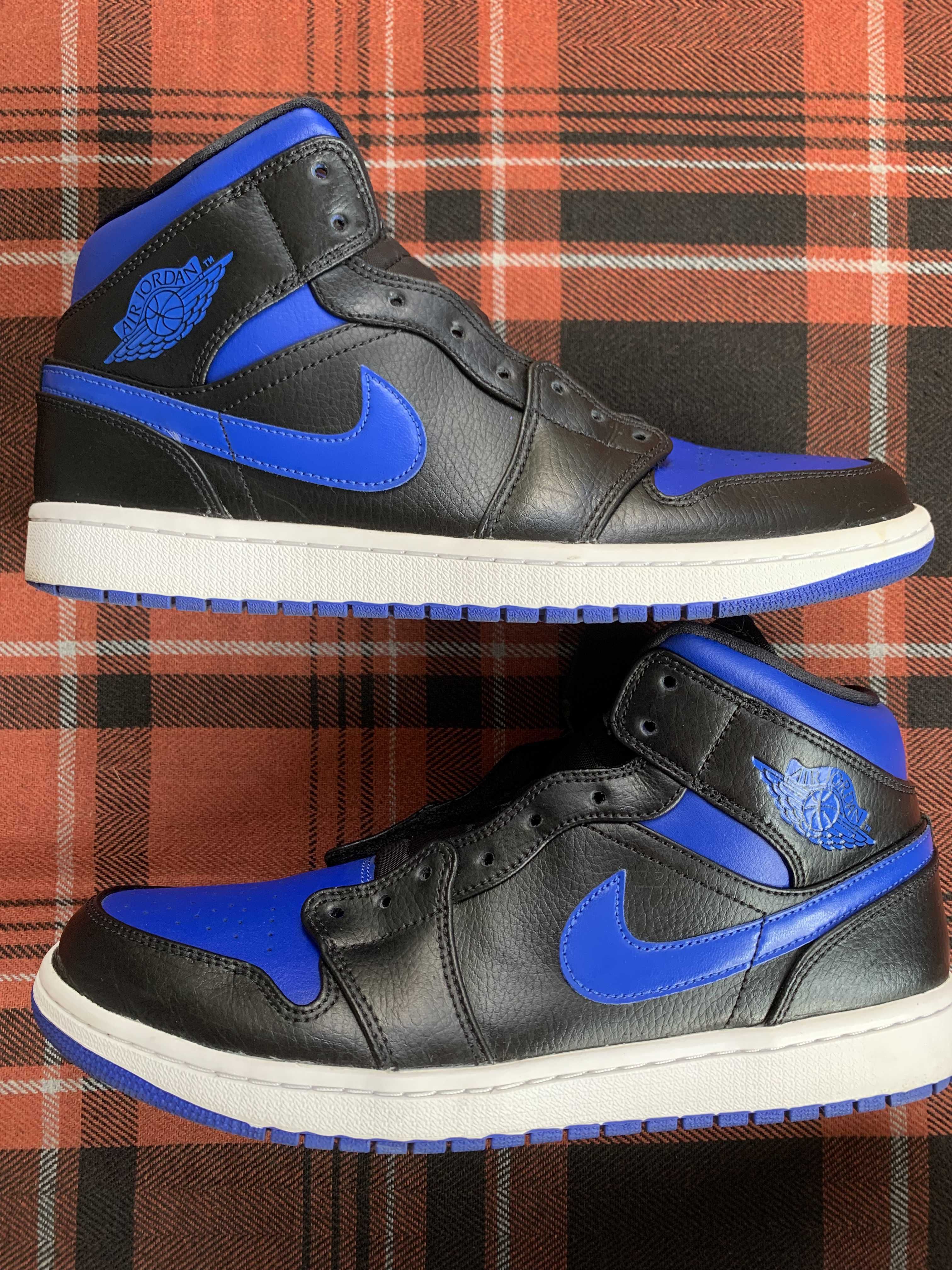 NIKE AIR JORDAN 1 MID "BLACK/BLUE"