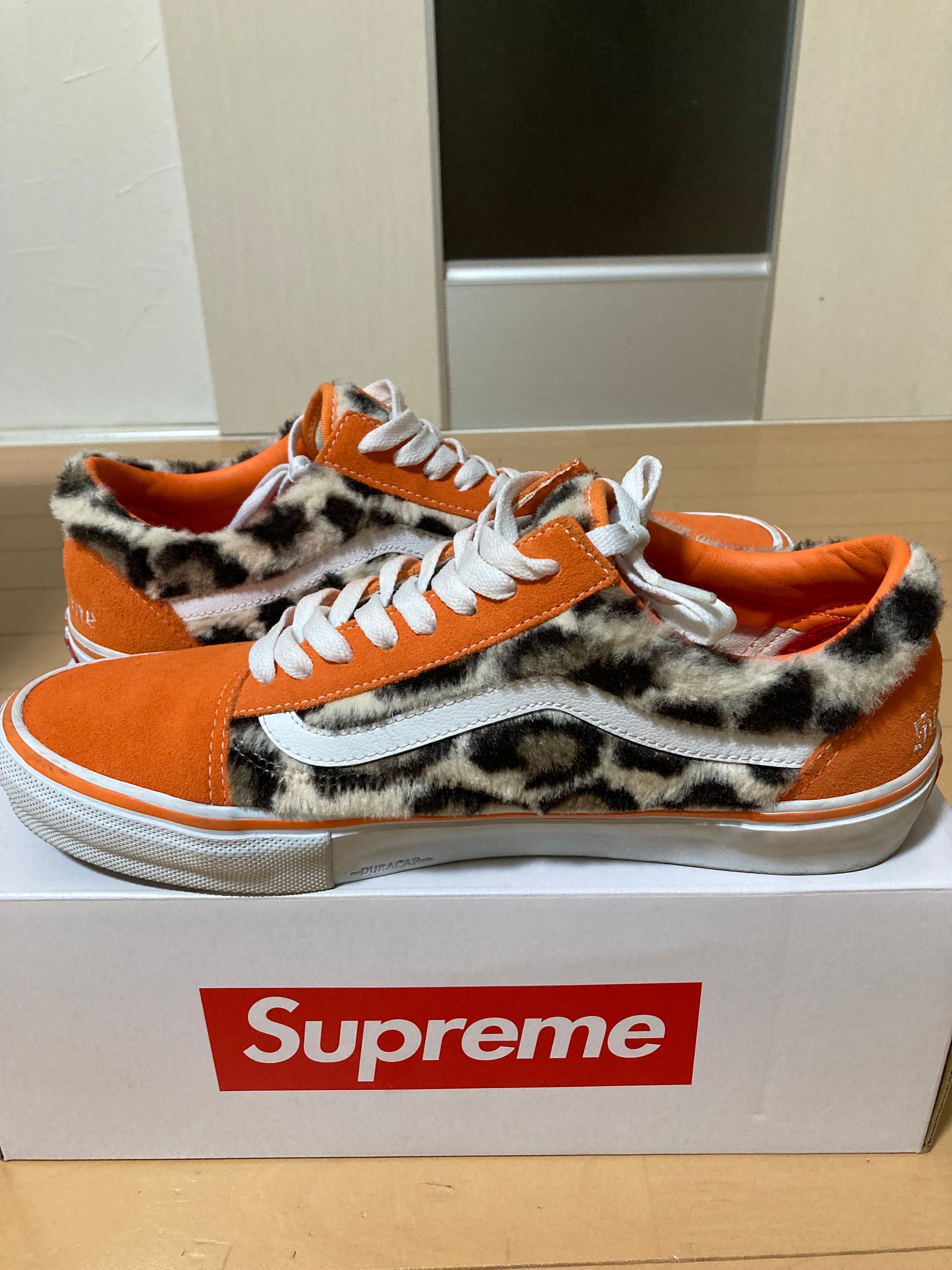 Supreme × Vans Leopard Old Skool "Orange"