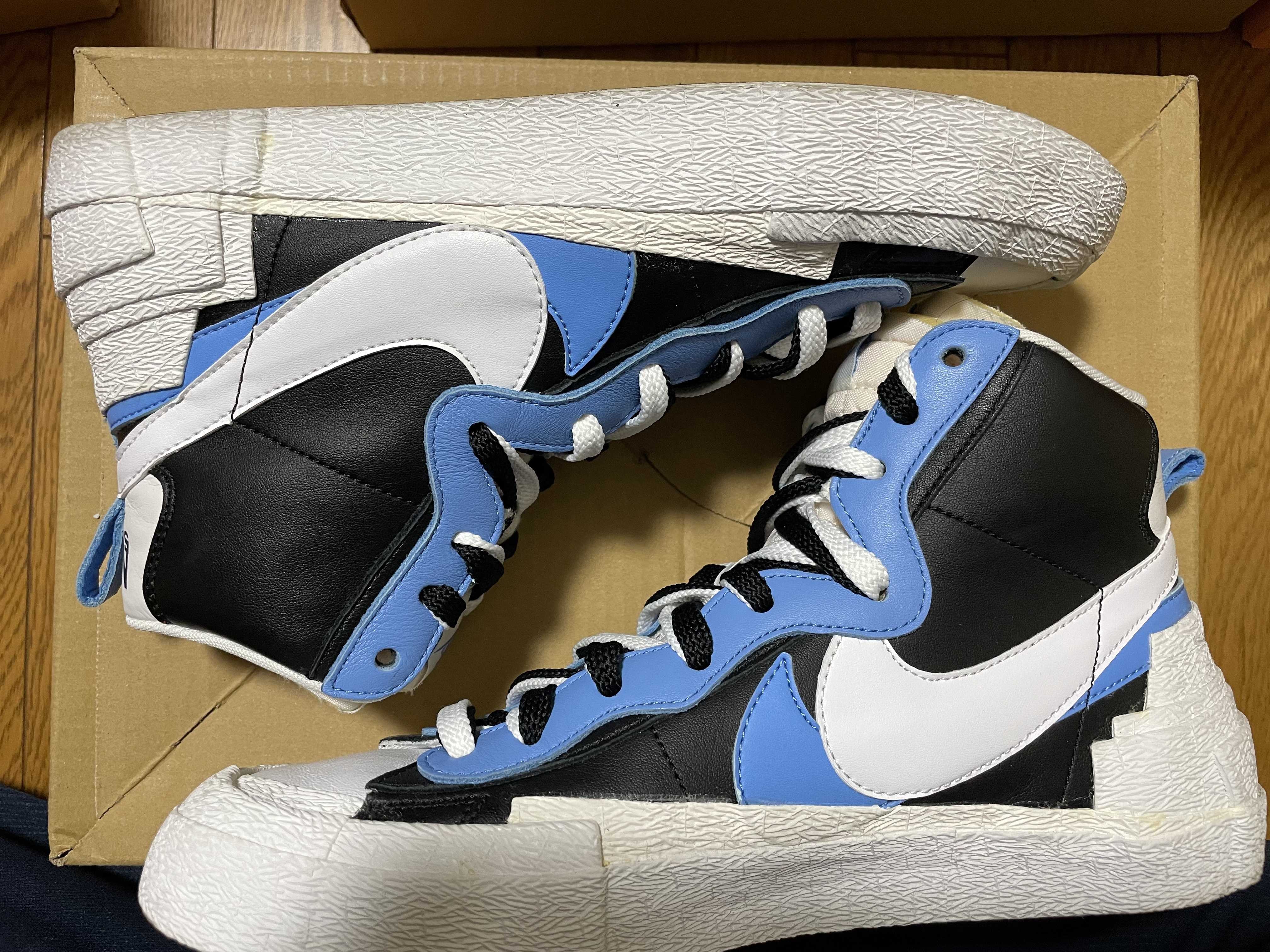 sacai × NIKE BLAZER MID "BLACK / BLUE"