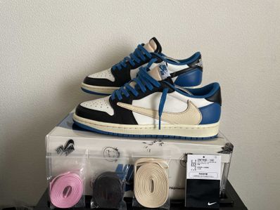 Travis Scott × fragment design × Nike Air Jordan 1 Low OG SP "Military Blue"
