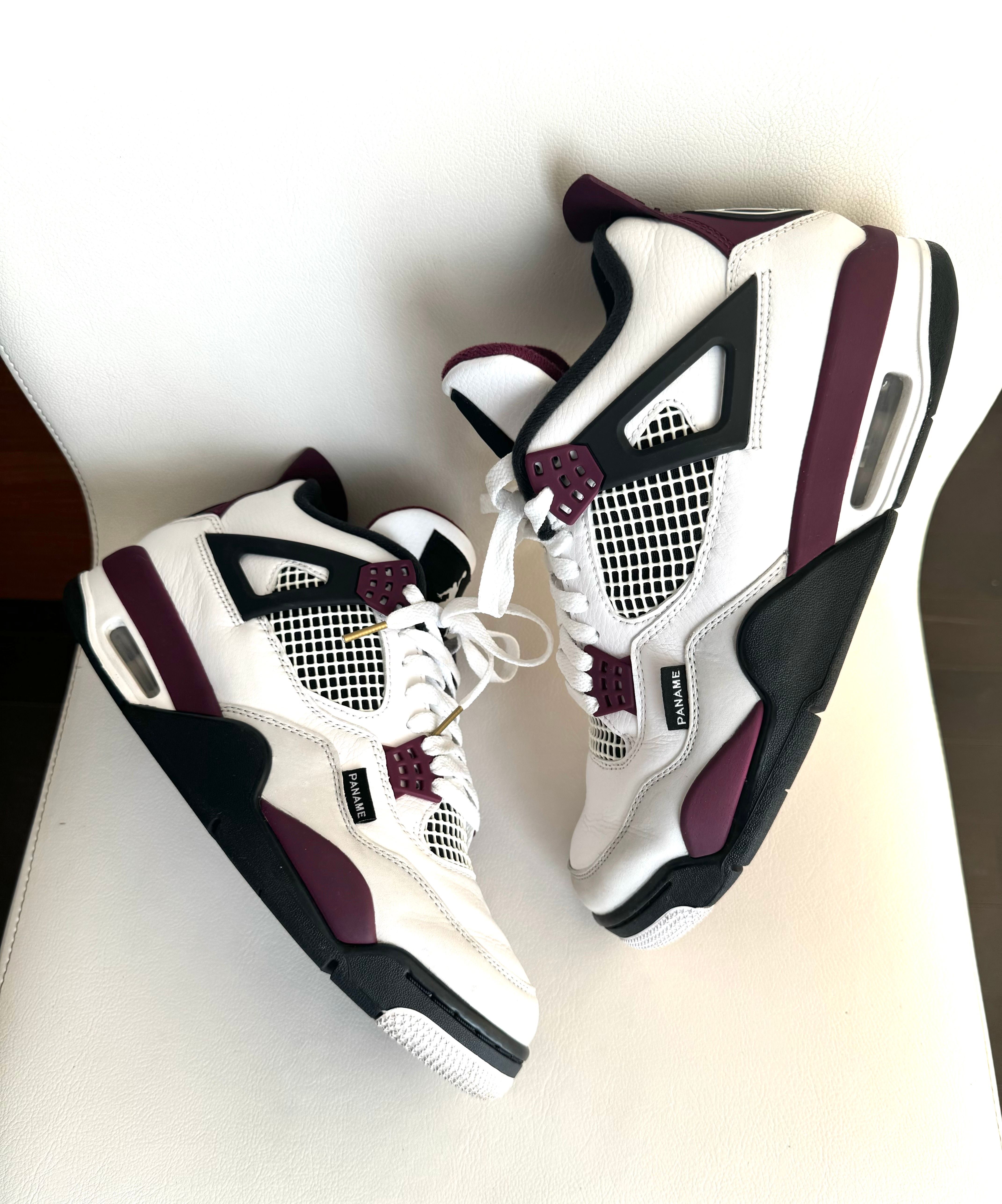 Paris Saint Germain ×Nike Air Jordan 4 Retro "White/Bordeaux/Neutral Gray"