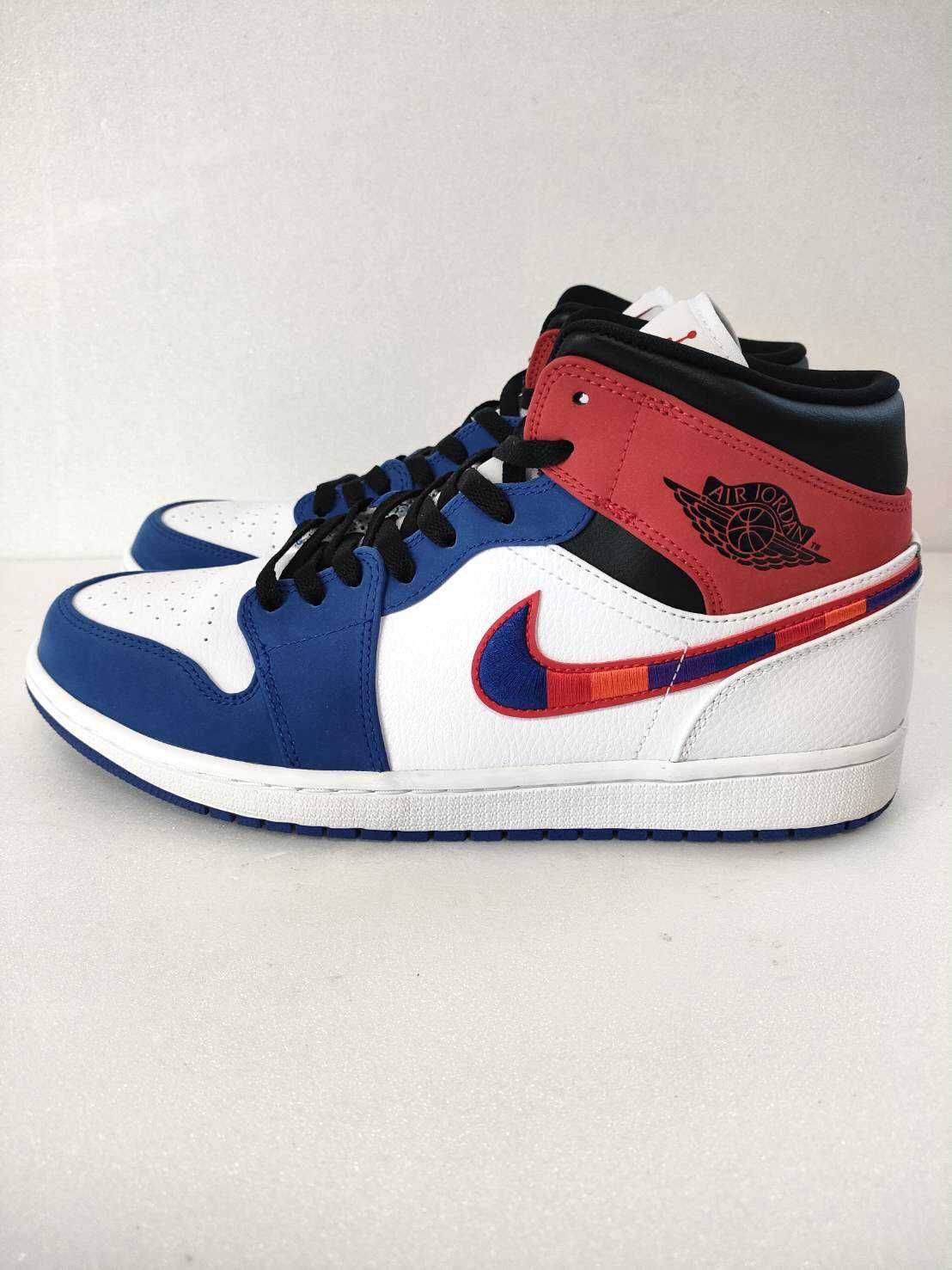 NIKE AIR JORDAN 1 MID "WHITE/BLUE/RED"
