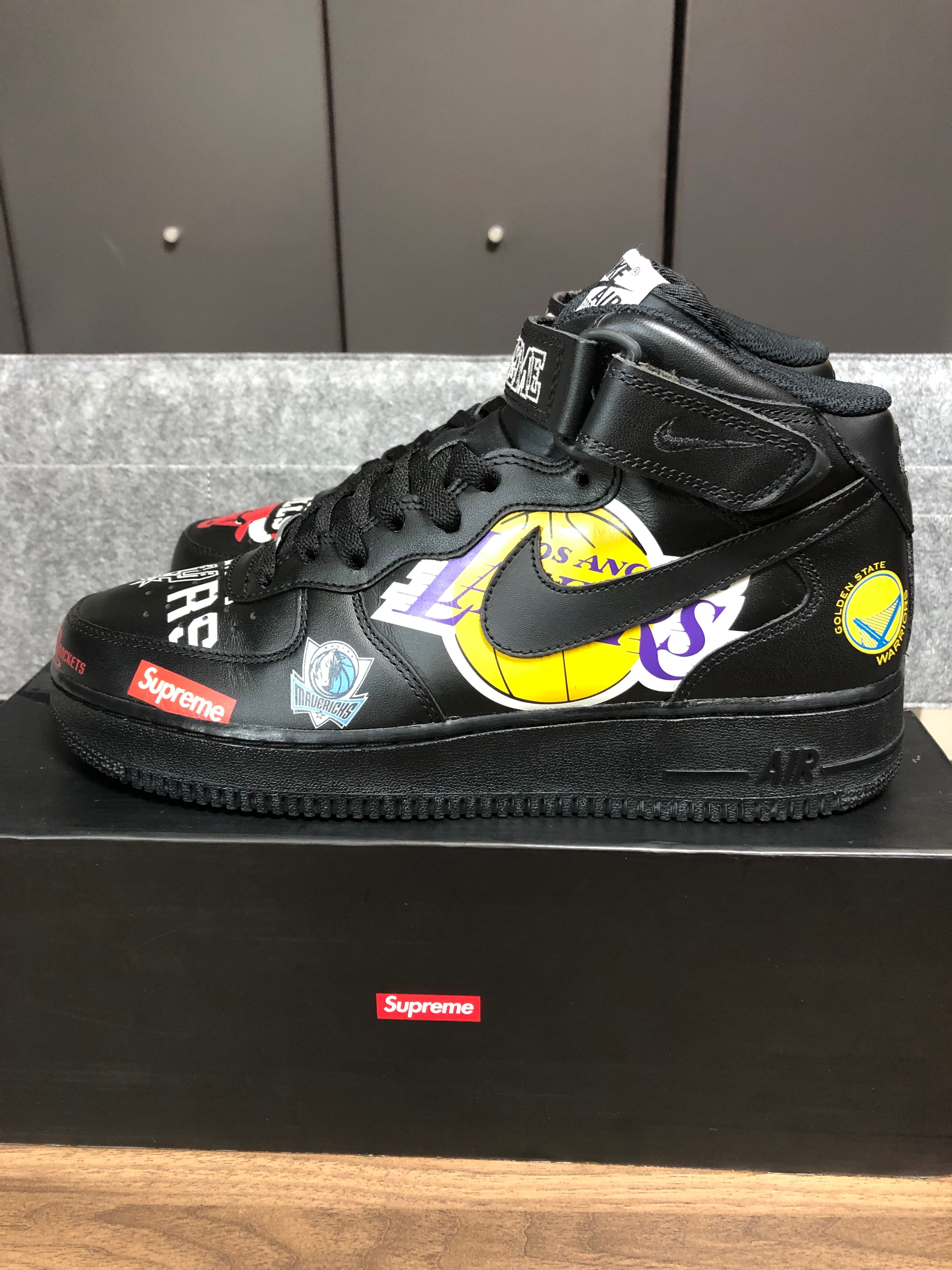 Supreme × NBA × Nike Air Force 1 Mid '07 "Black"