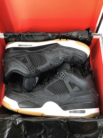 Nike Air Jordan 4 Retro "Laser Black/Gum"