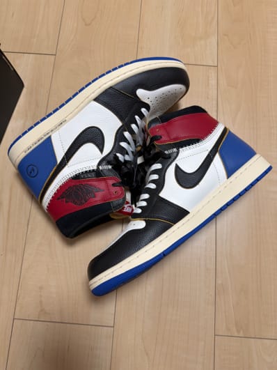fragment design × UNION × Nike Air Jordan 1 High OG "Black/Varsity Red"