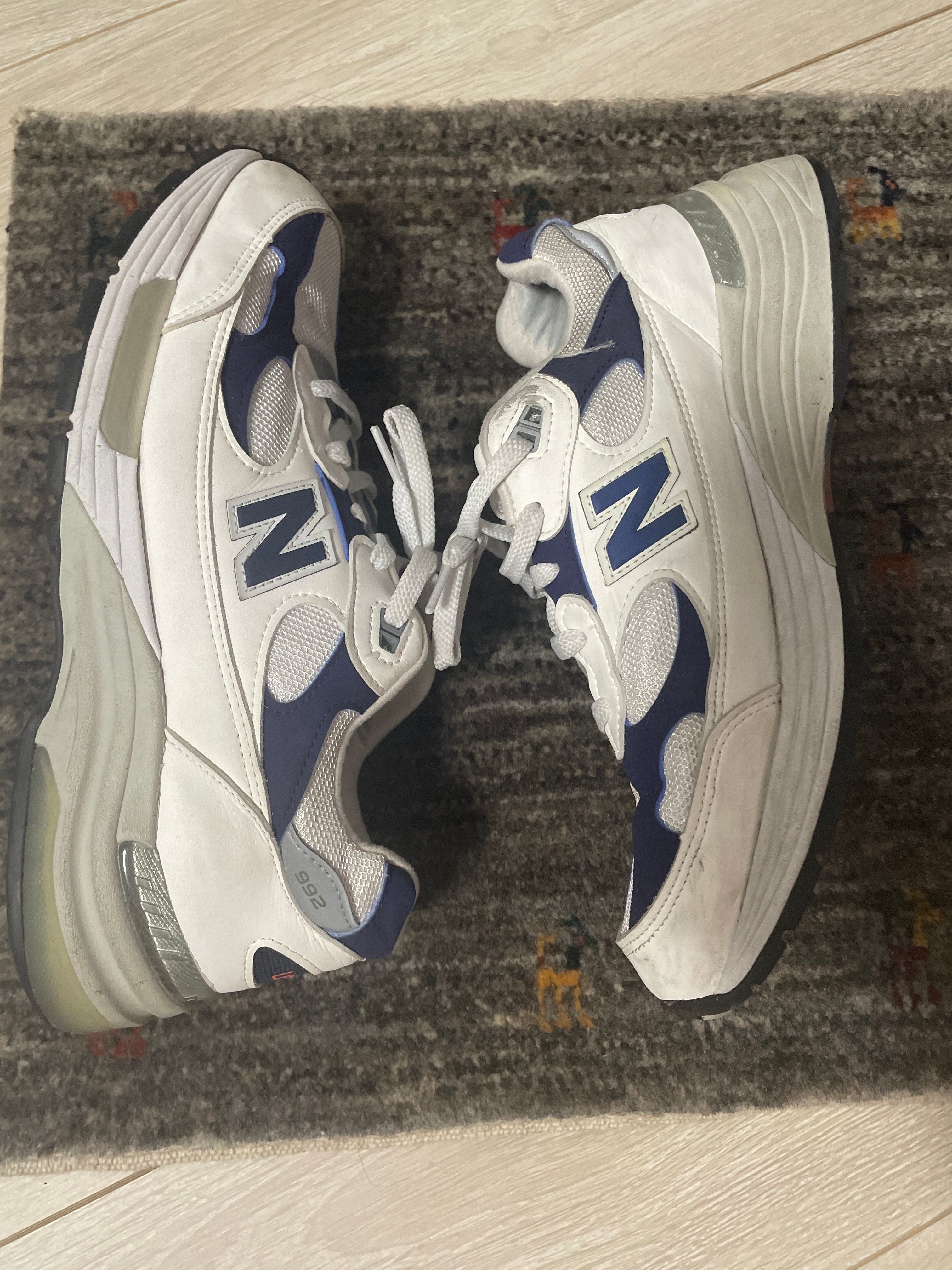 New Balance 992 Made in USA "White Navy"