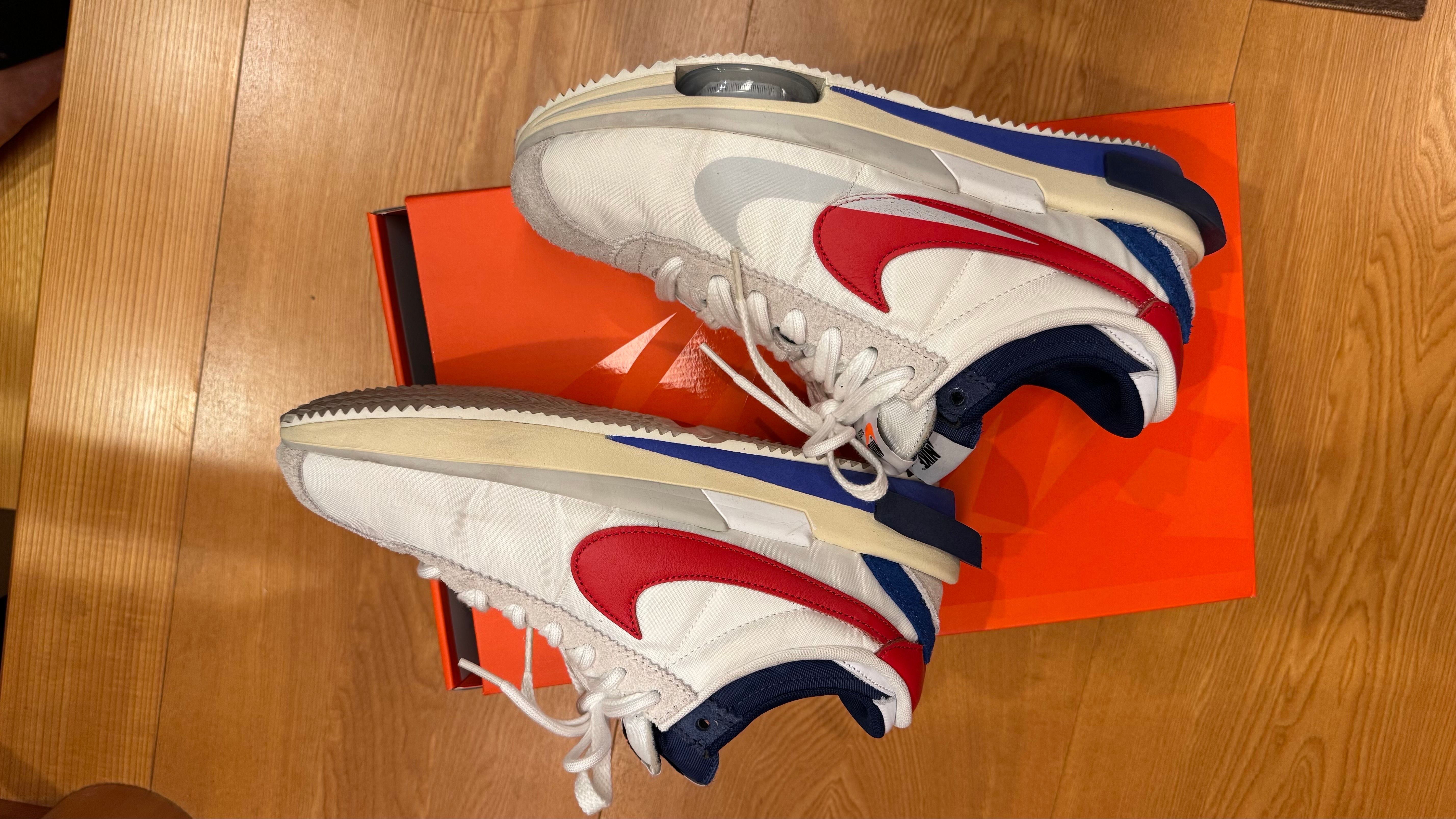sacai × Nike Zoom Cortez "White and University Red"