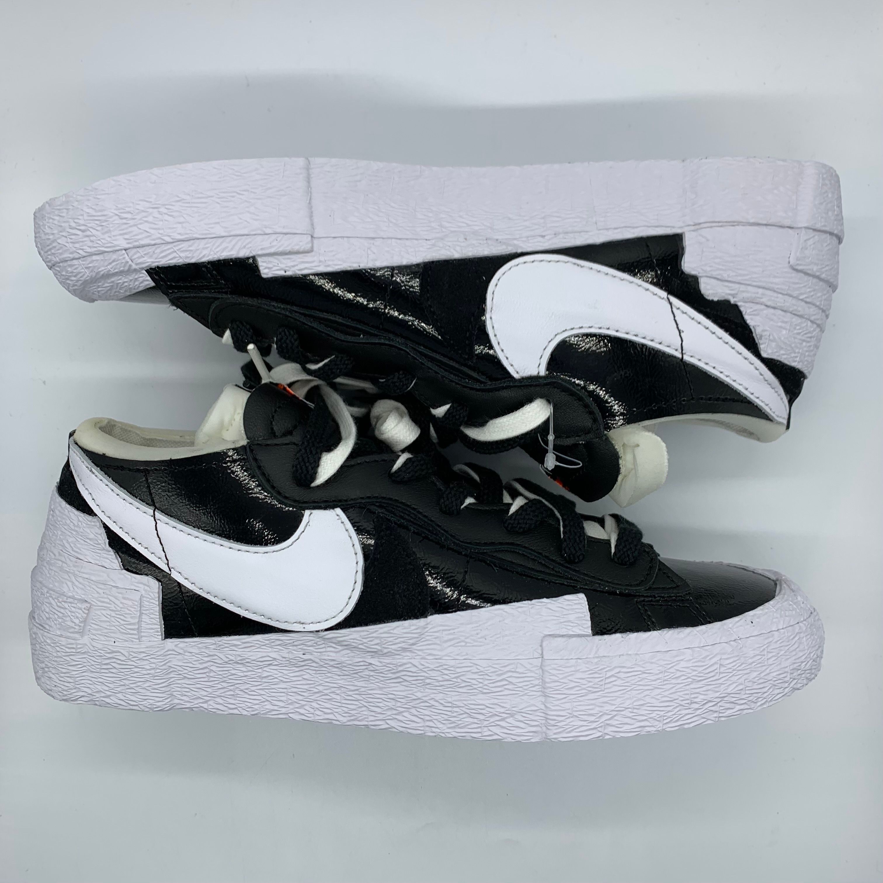 sacai × Nike Blazer Low "Black Patent Leather"