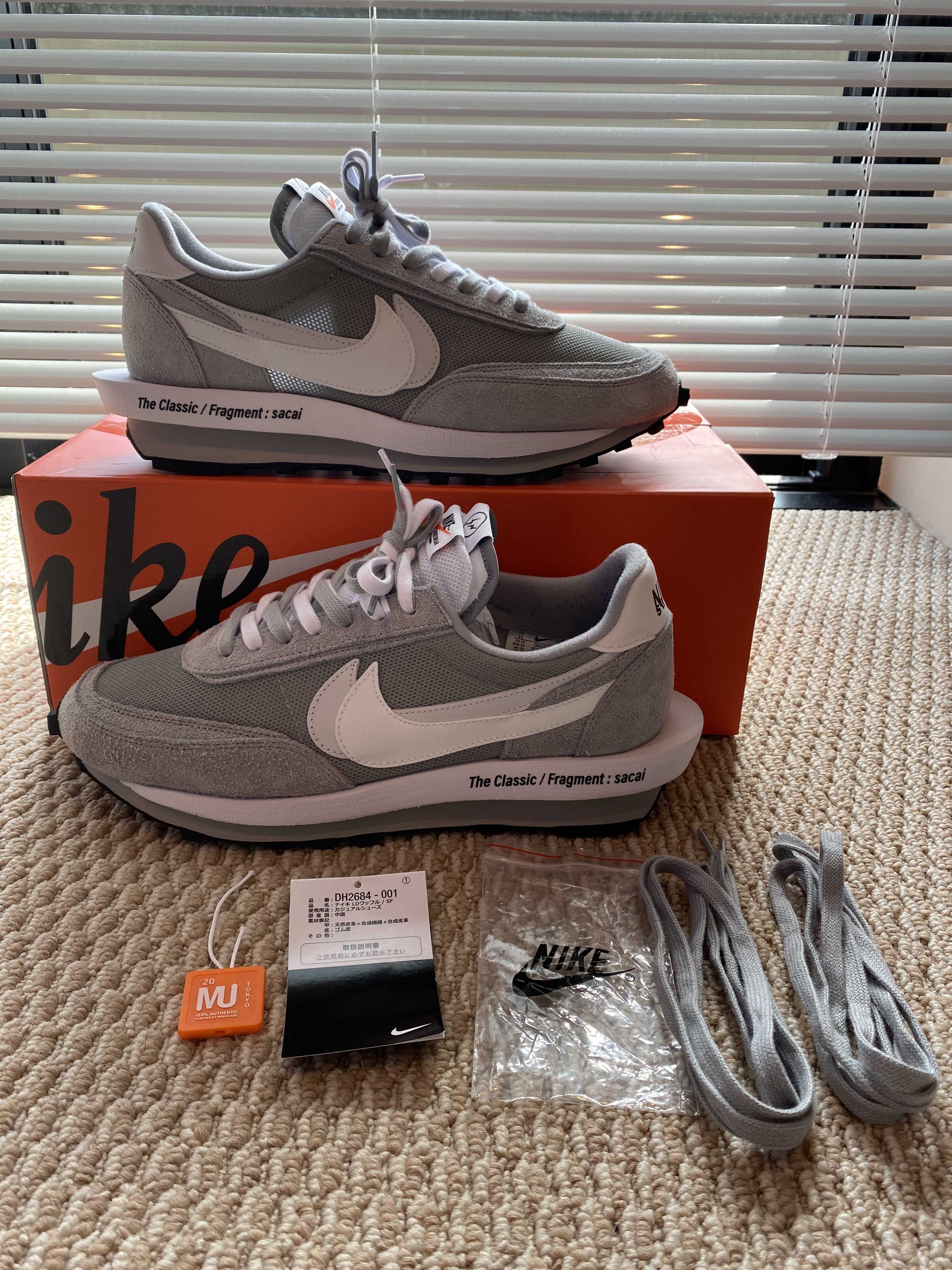 Fragment × sacai × Nike LD Waffle "Light Smoke Grey"