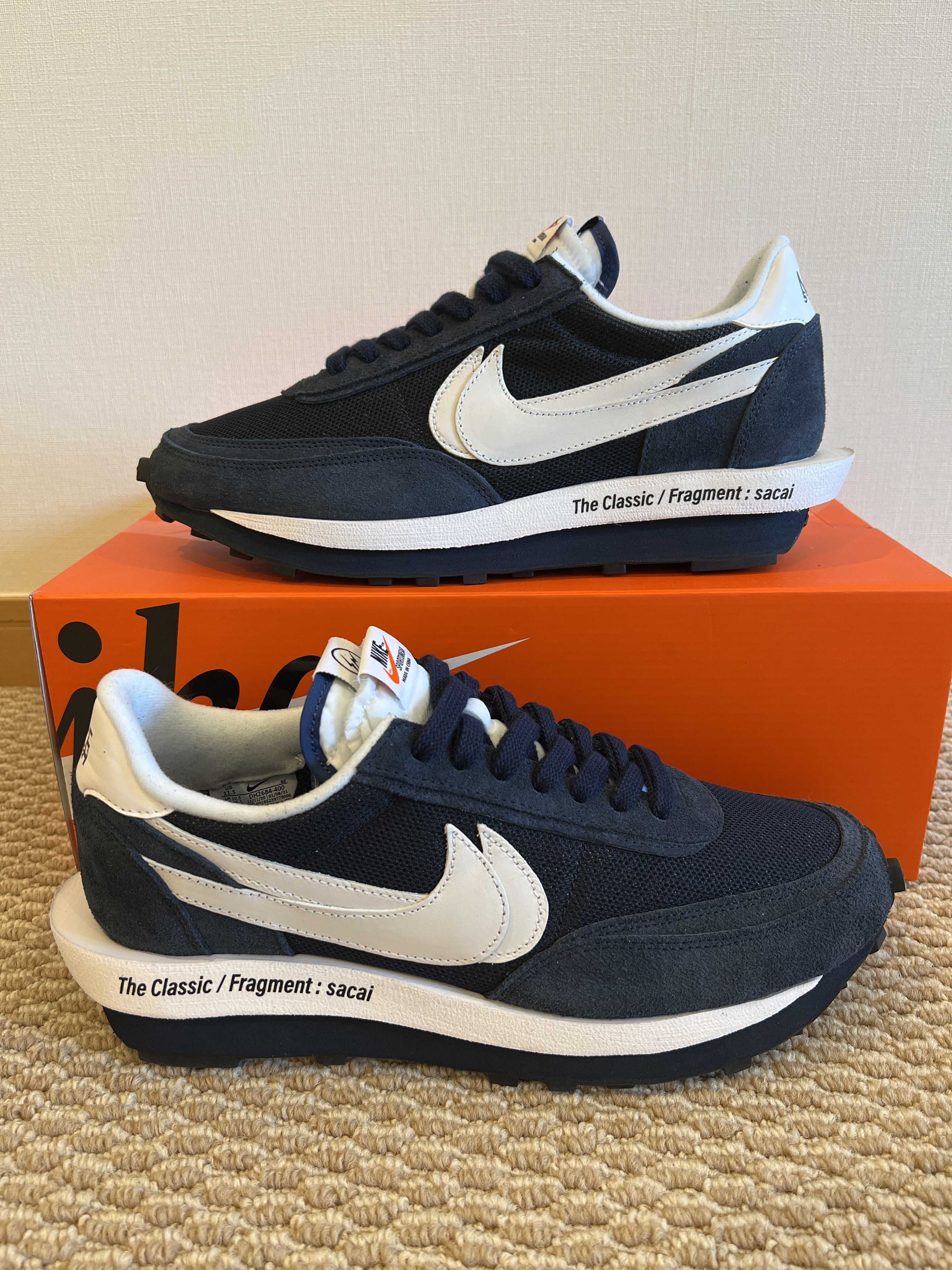 Fragment × sacai × Nike LD Waffle "Blackended Blue"
