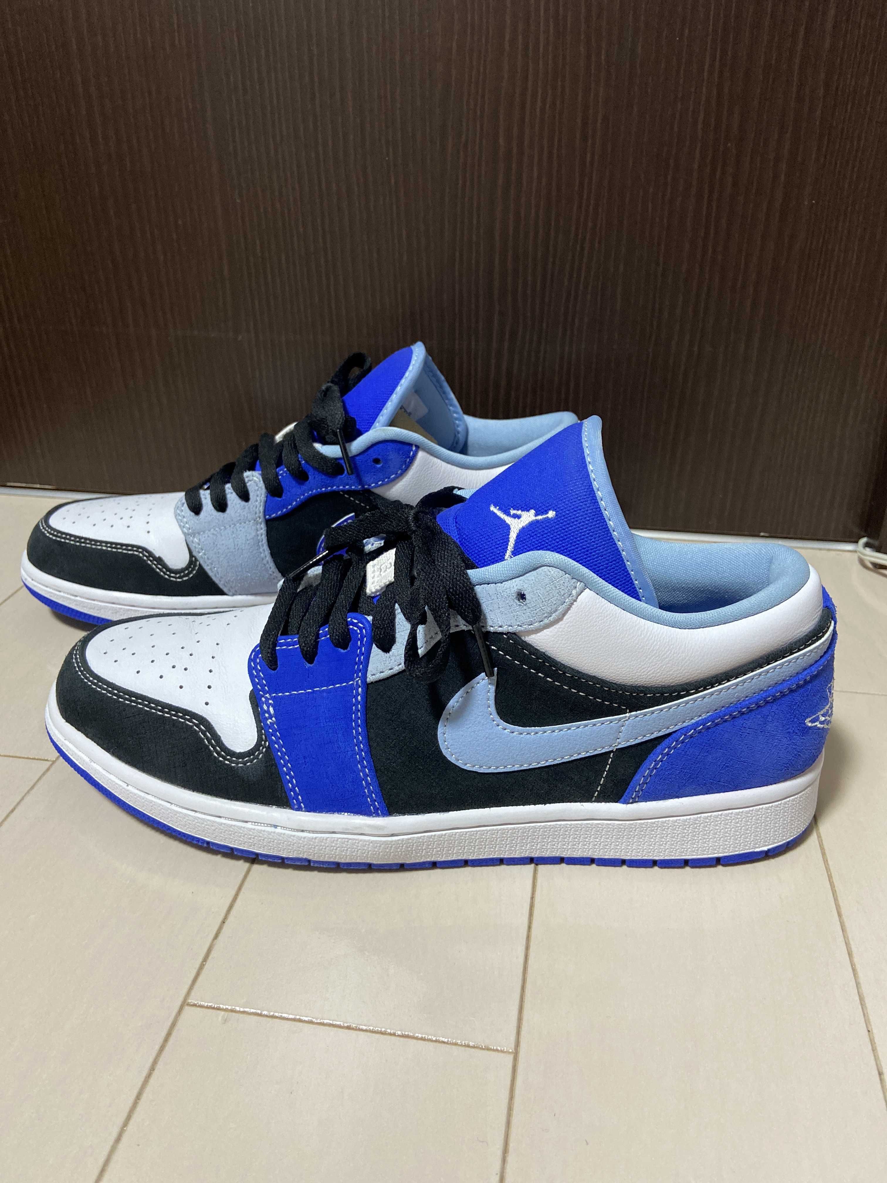 NIKE AIR JORDAN 1 LOW "WHITE/BLACK/BLUE"