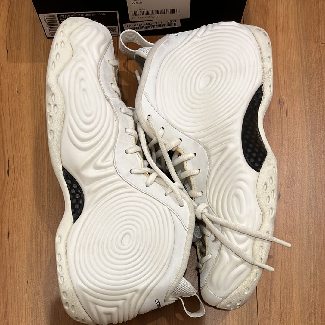 COMME des GARCONS × Nike Air Foamposite One "White"