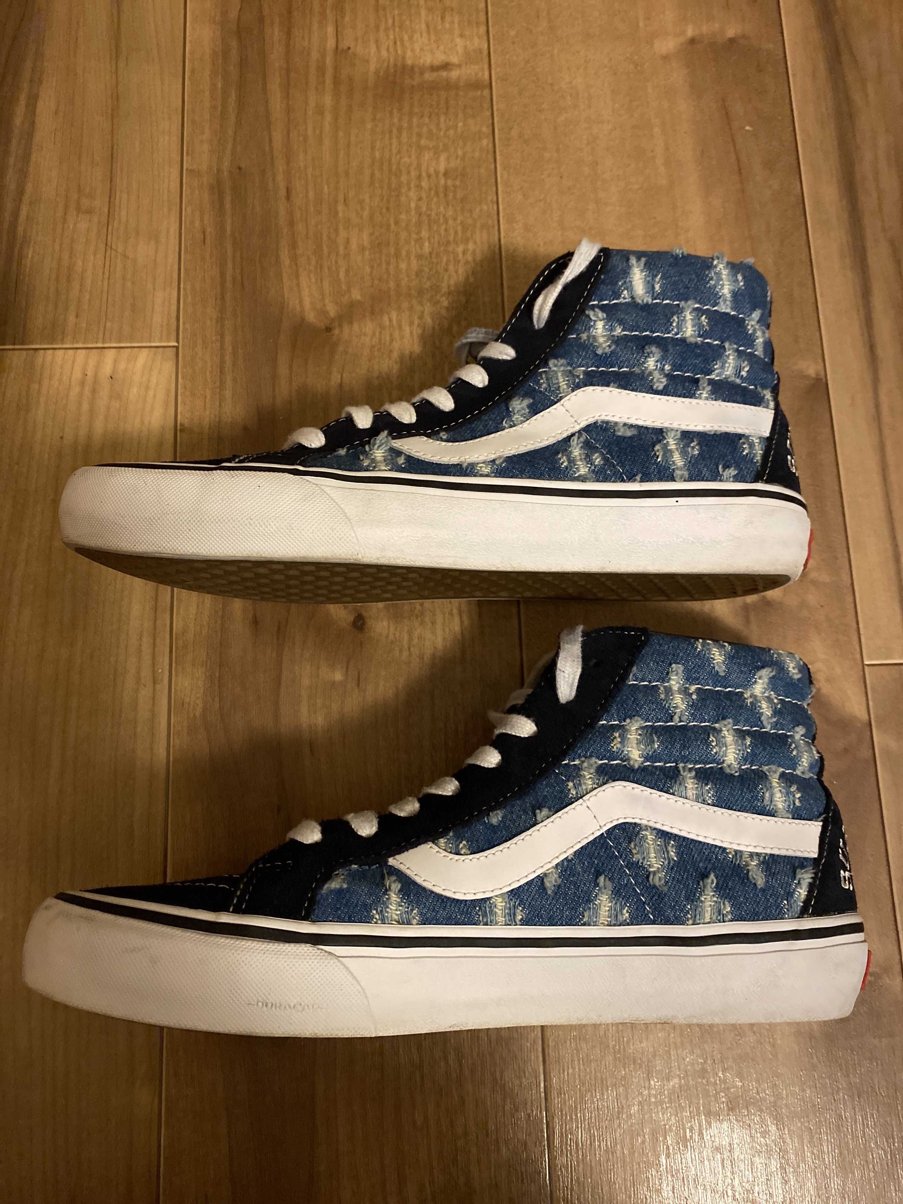 Supreme × Vans Sk8-Hi Hole Punch Denim "Blue"