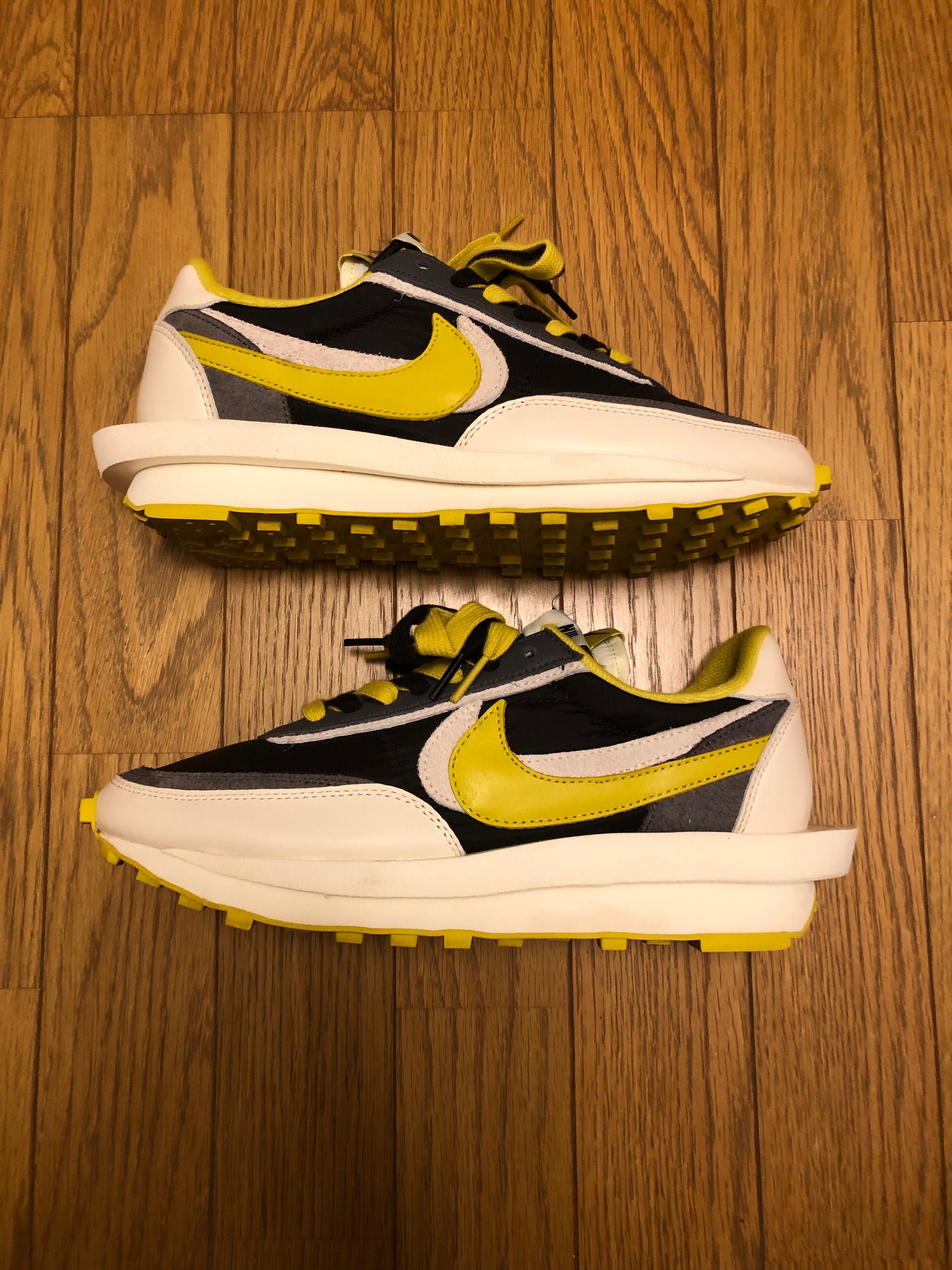 UNDERCOVER × sacai × Nike LD Waffle "Black/Sail-Dark Grey-Bright Citron"