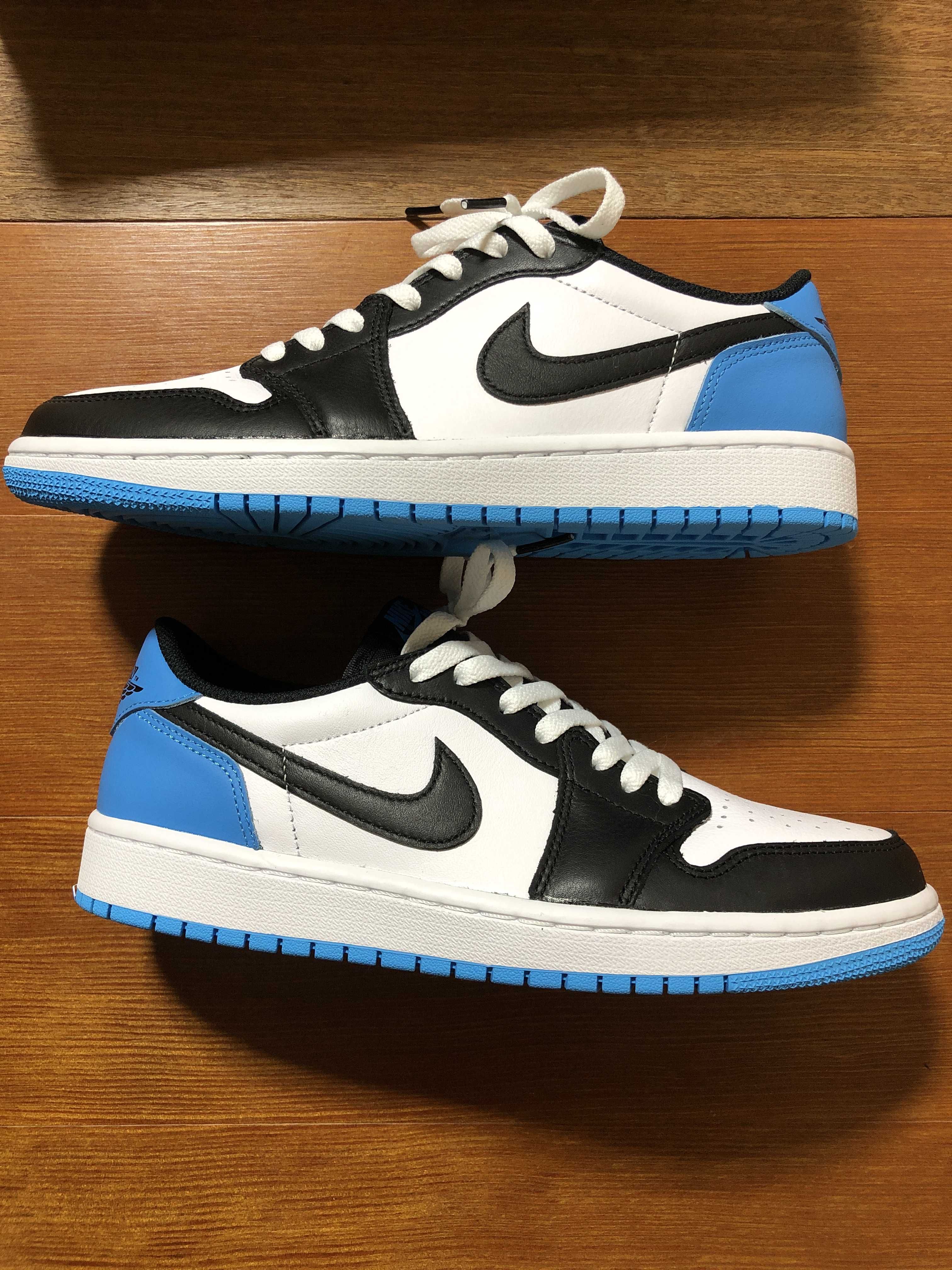 Nike Women's Air Jordan 1 Low OG "Black and Dark Powder Blue/UNC"