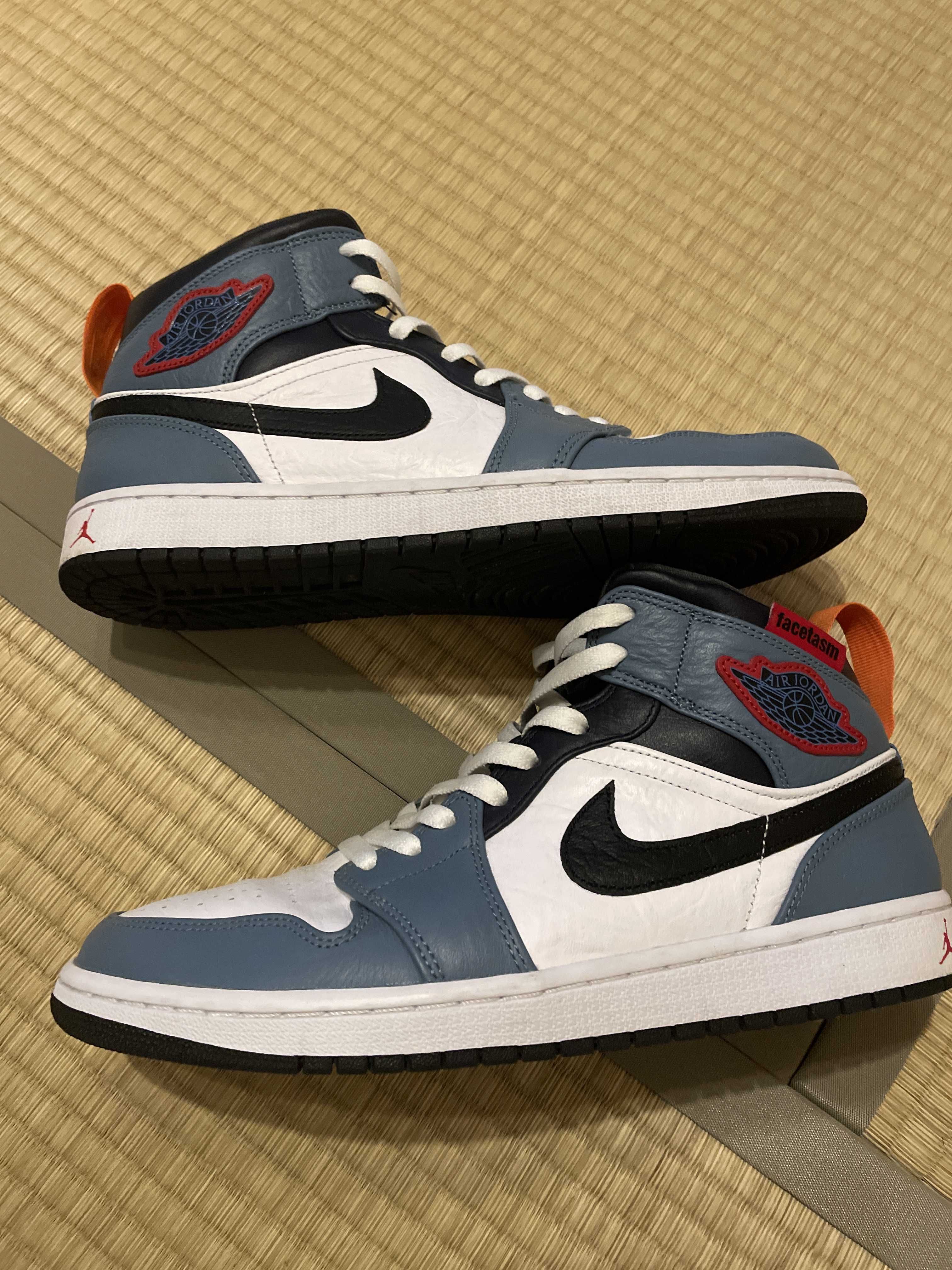 FACETASM × Nike Air Jordan 1 Mid "White/Navy"