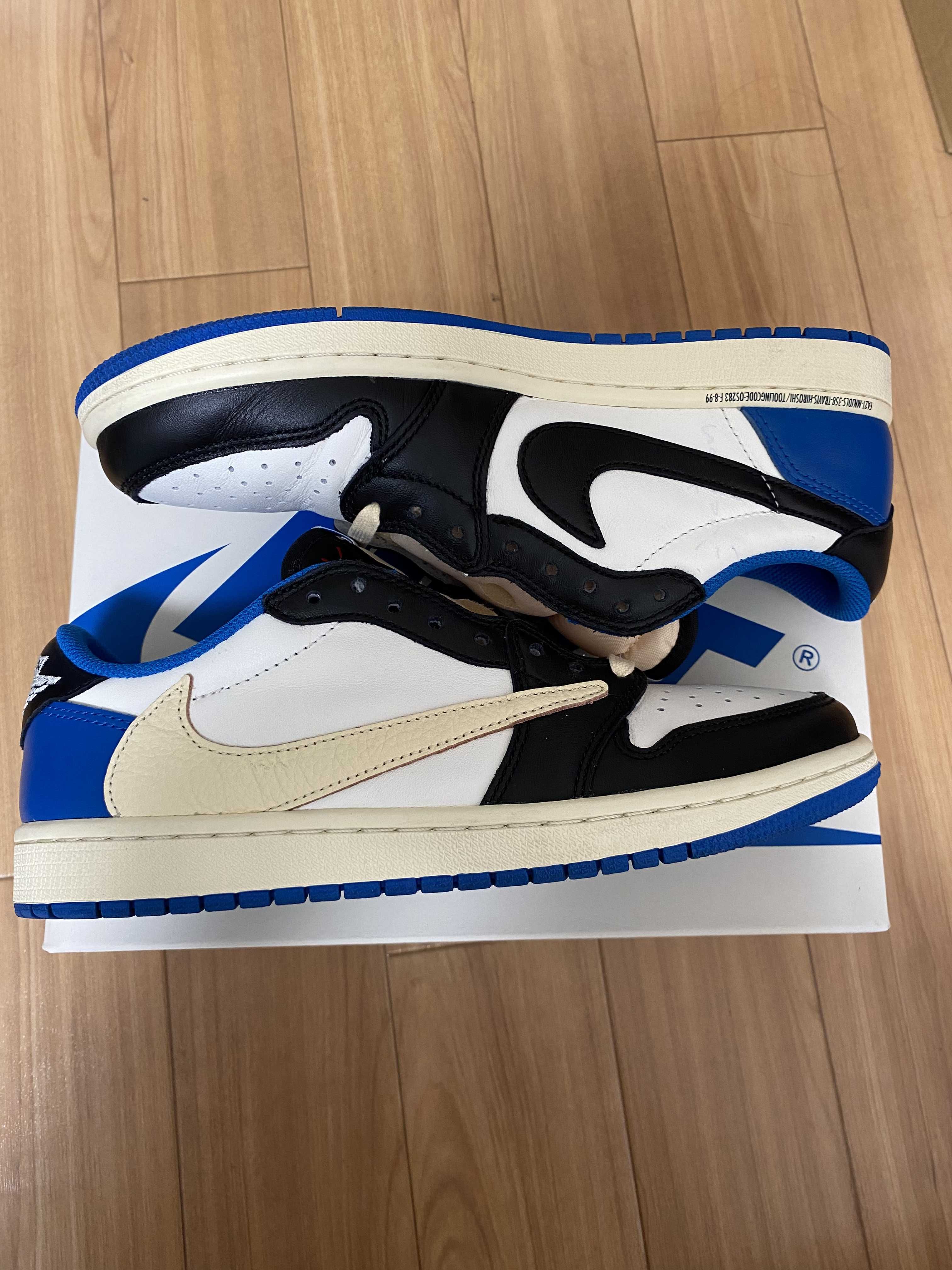 Travis Scott × fragment design × Nike Air Jordan 1 Low OG SP "Military Blue"