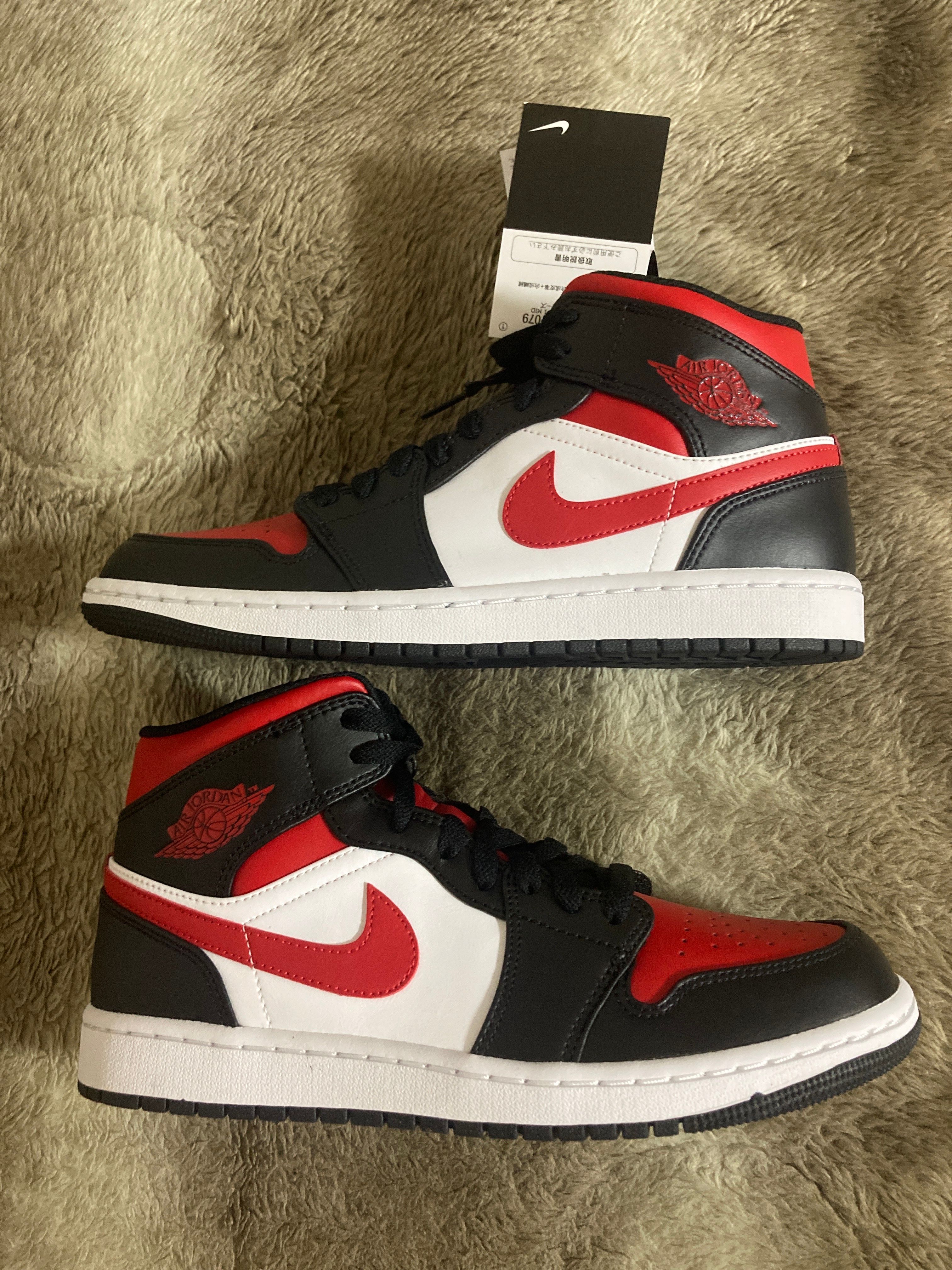 Nike Air Jordan 1 Mid "Black/Gym Red/White"