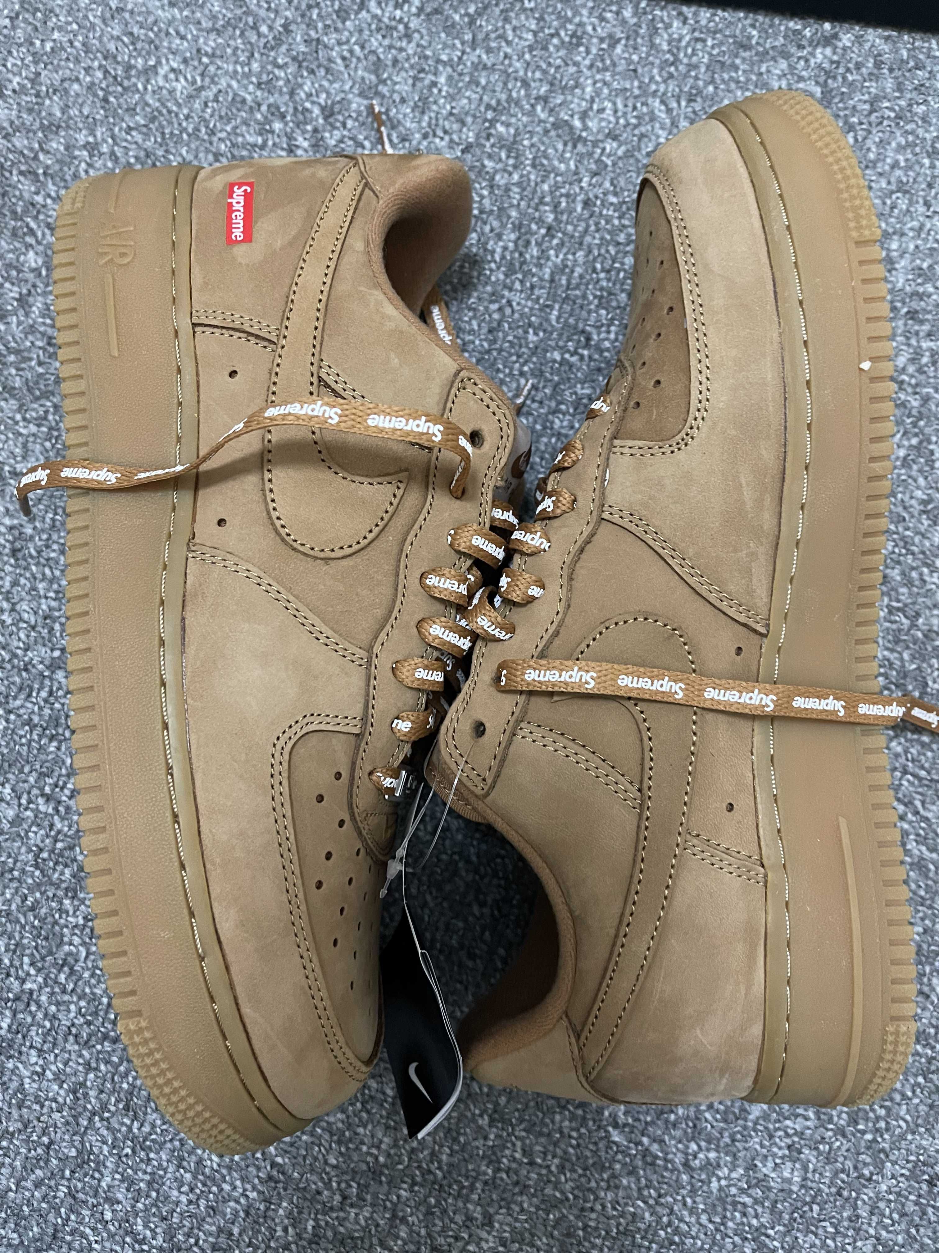 Supreme × Nike Air Force 1 Low "Flax/Wheat"