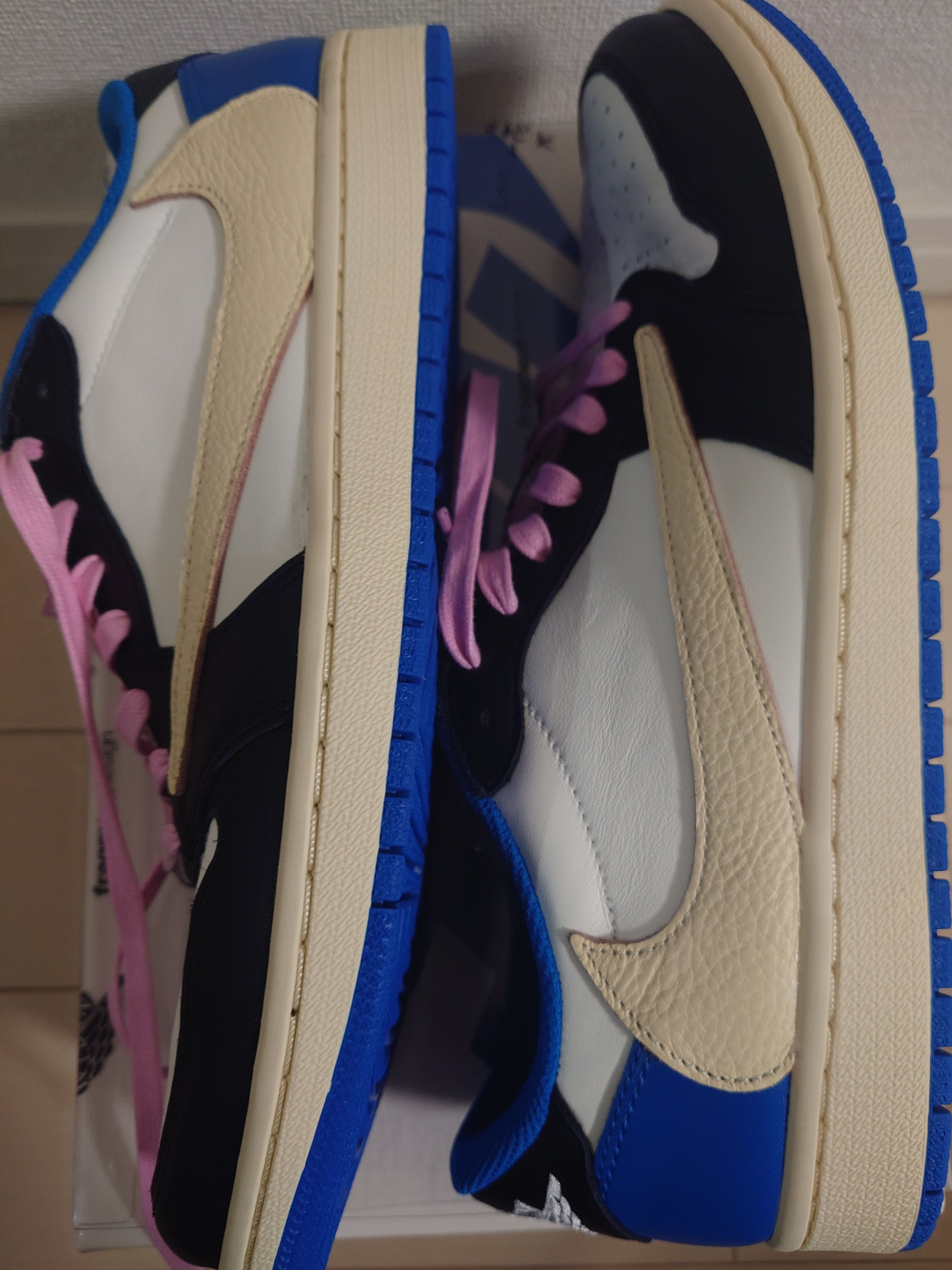 Travis Scott × fragment design × Nike Air Jordan 1 Low OG SP "Military Blue"