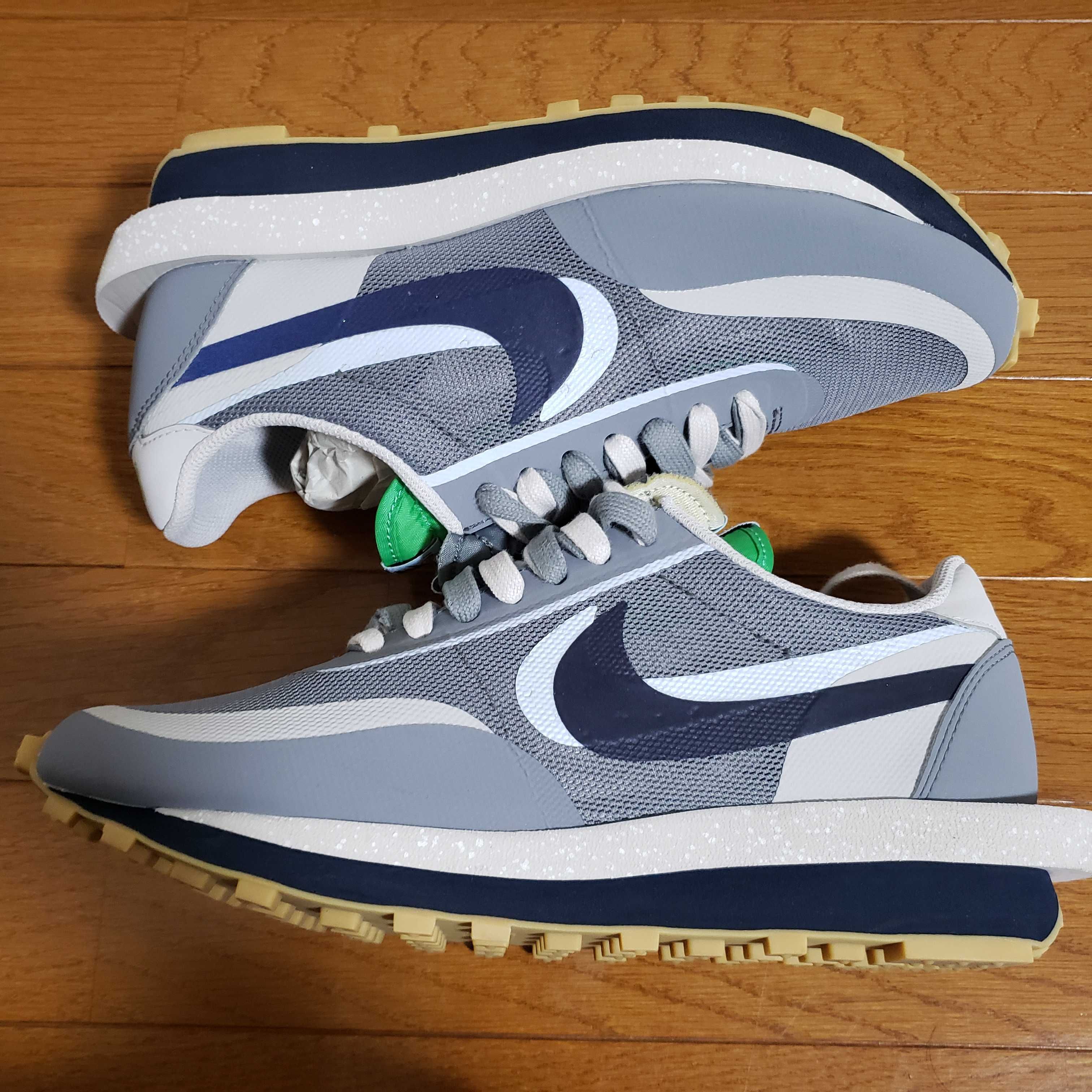 CLOT × Sacai × Nike LD Waffle "Grey Obsidian/Cool Grey"