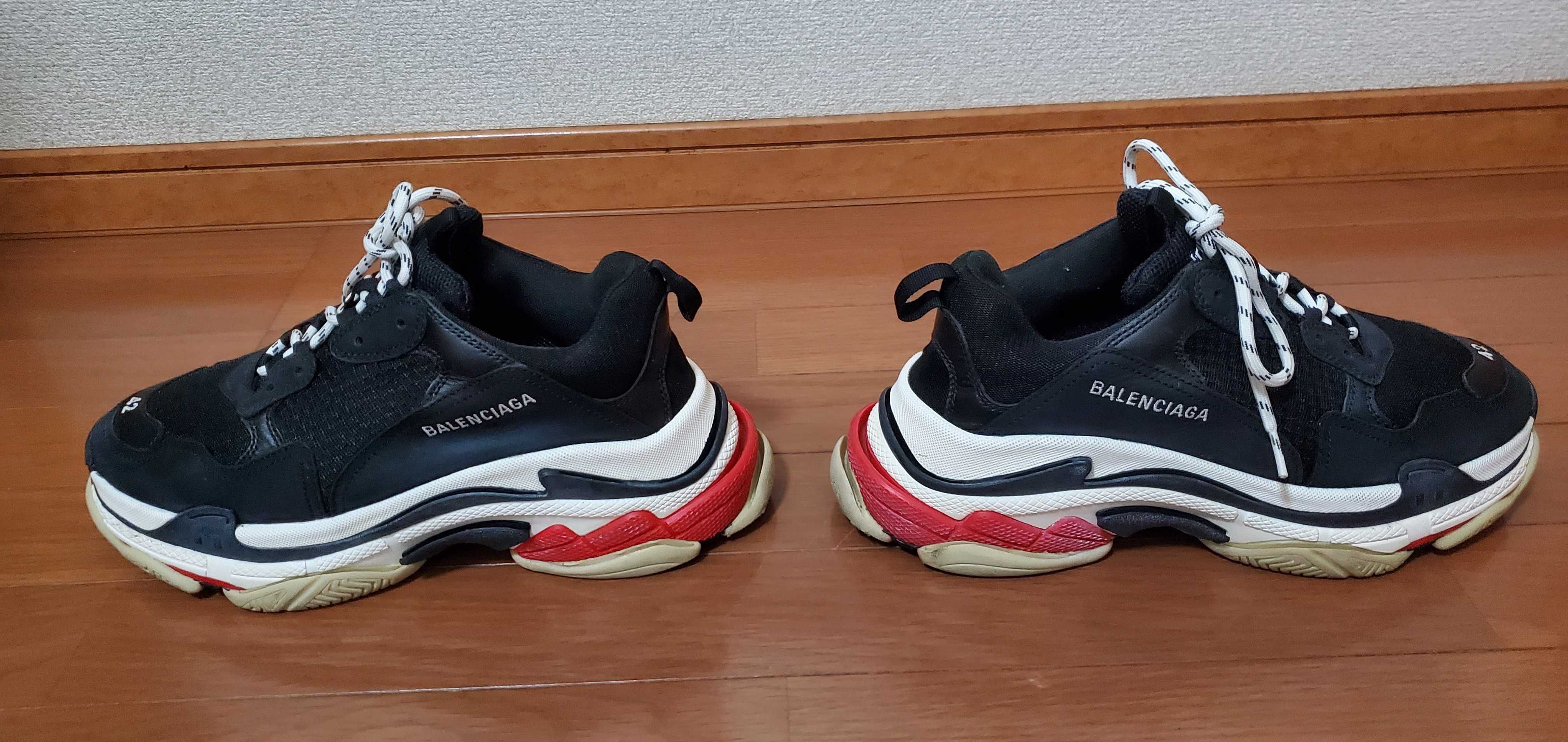 BALENCIAGA Triple S "Black/Red"