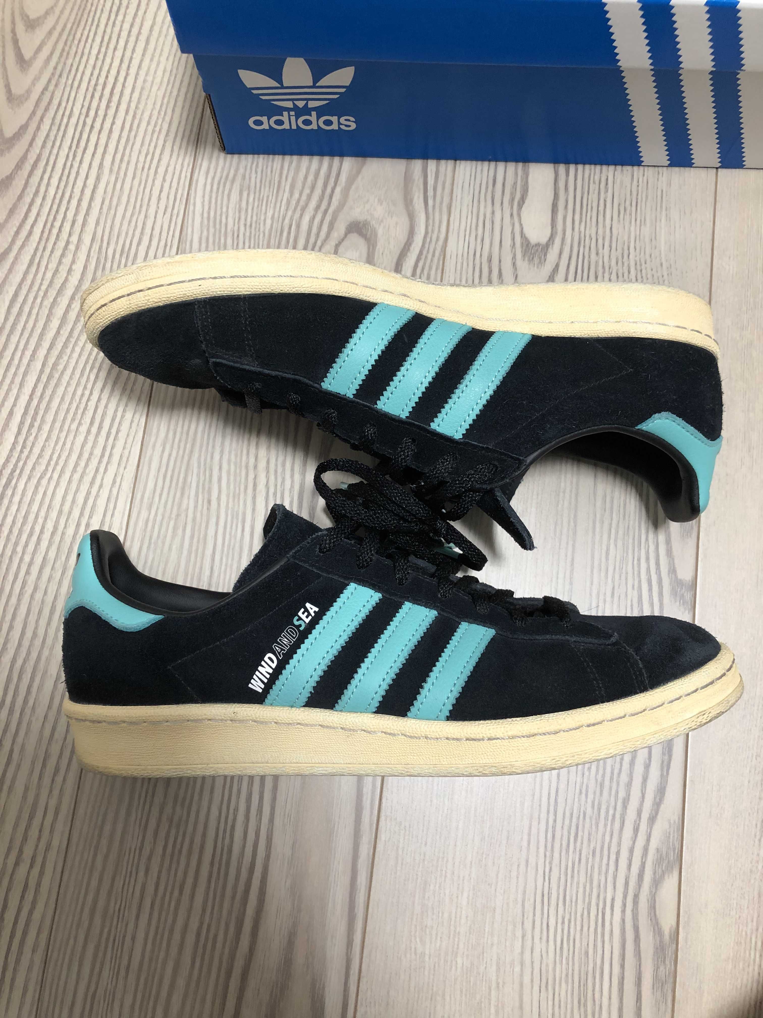 WIND AND SEA × atmos × adidas Campus 80 "Black"