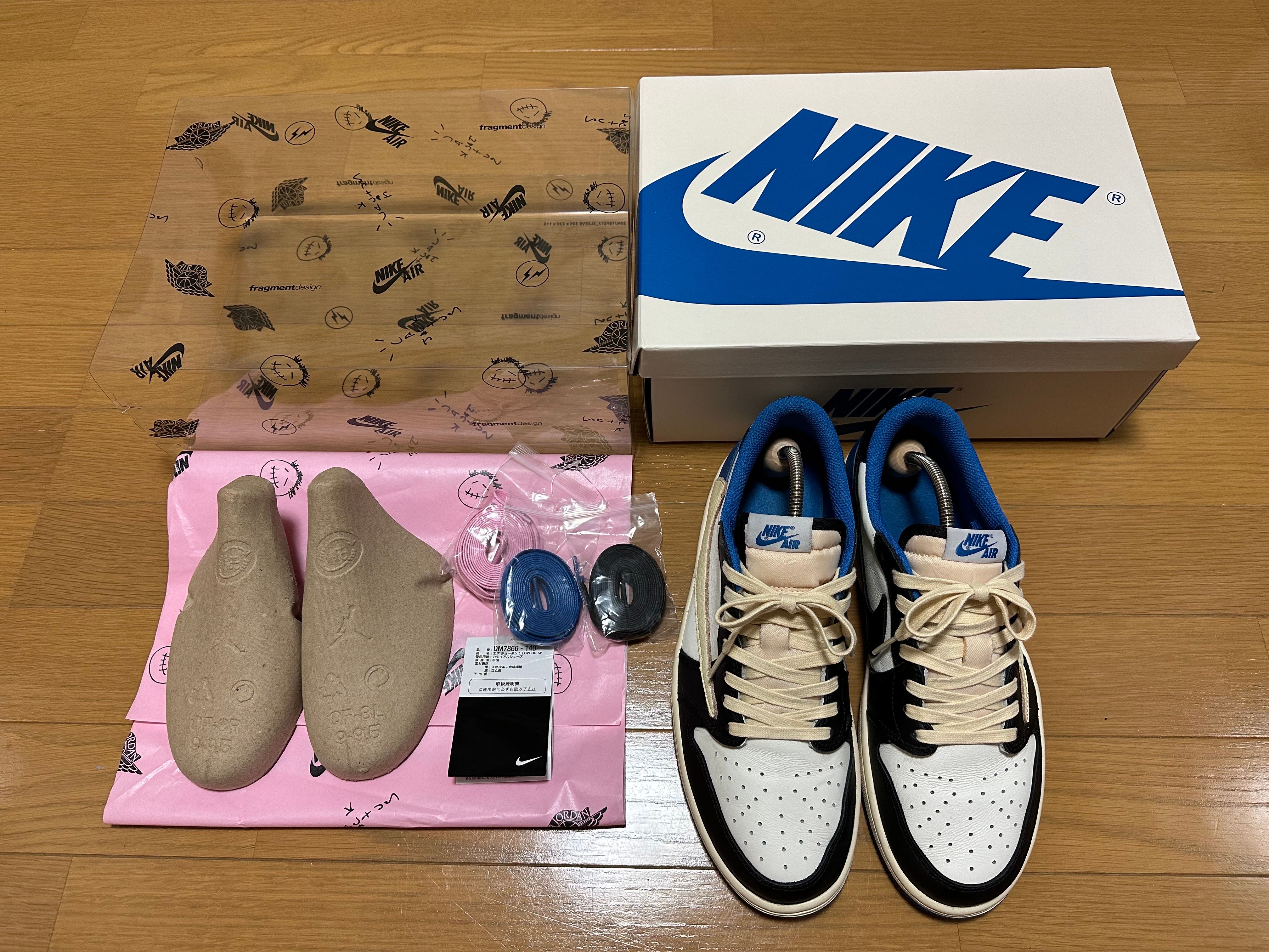 Travis Scott × fragment design × Nike Air Jordan 1 Low OG SP "Military Blue"