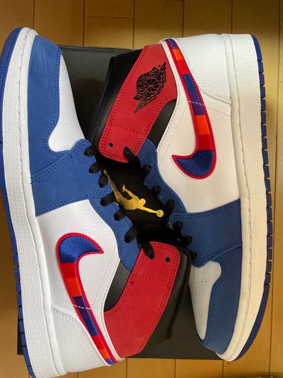 NIKE AIR JORDAN 1 MID "WHITE/BLUE/RED"