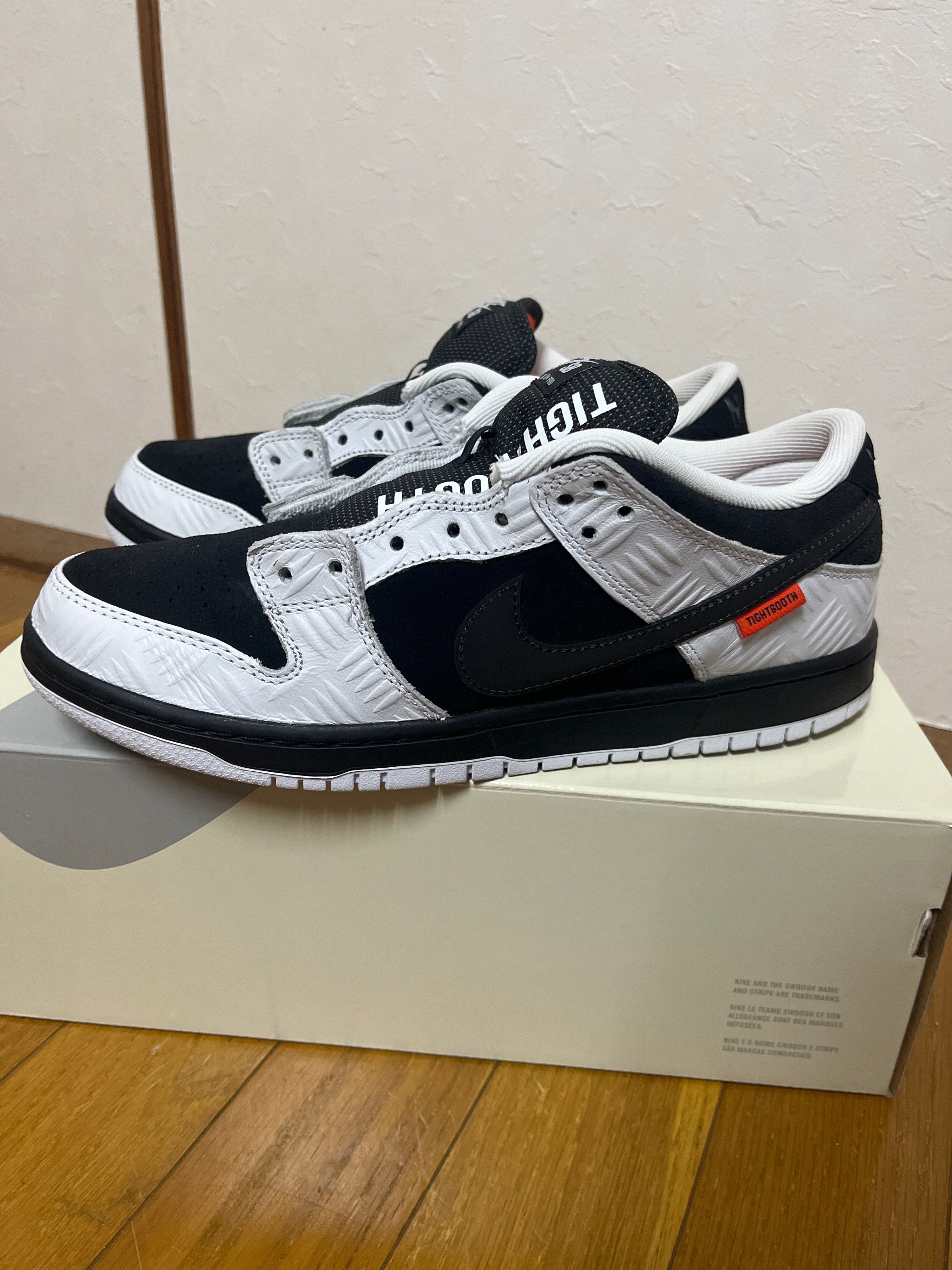 TIGHTBOOTH × Nike SB Dunk Low Pro QS "Black and White"