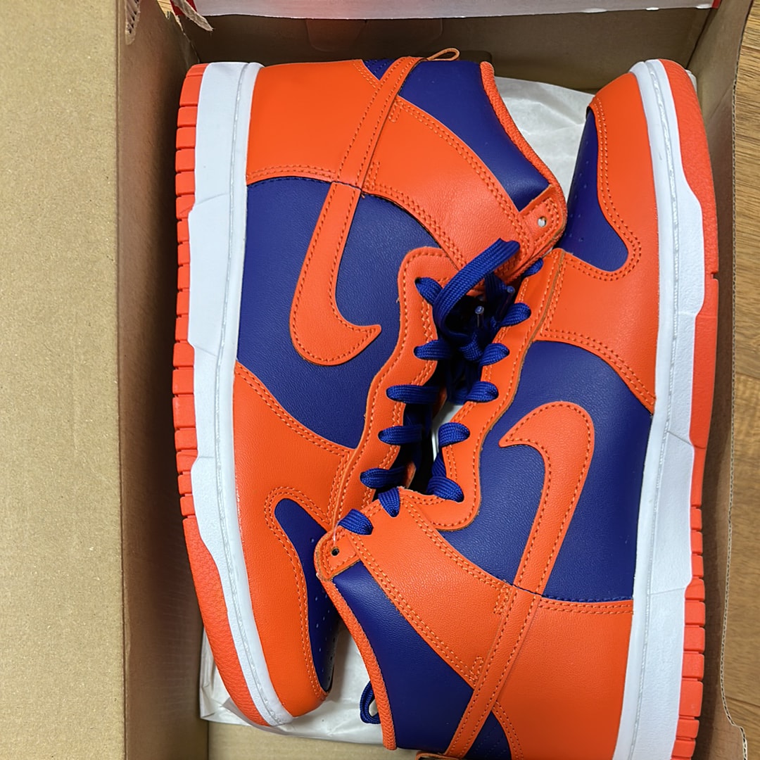 Nike Dunk High Retro "Orange and Deep Royal"