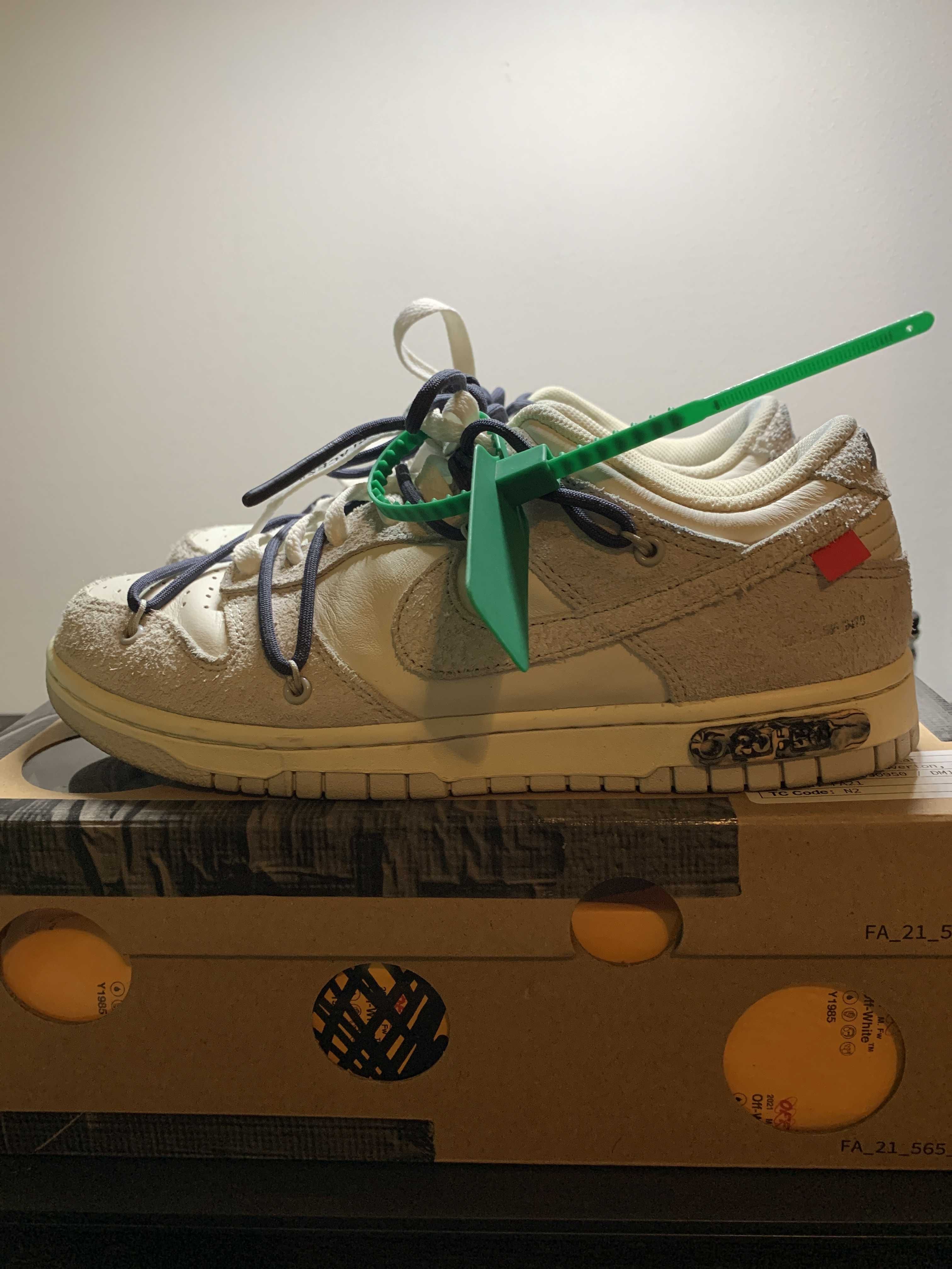 Off-White × Nike Dunk Low "Sail/Neutral Grey/Gridiron"