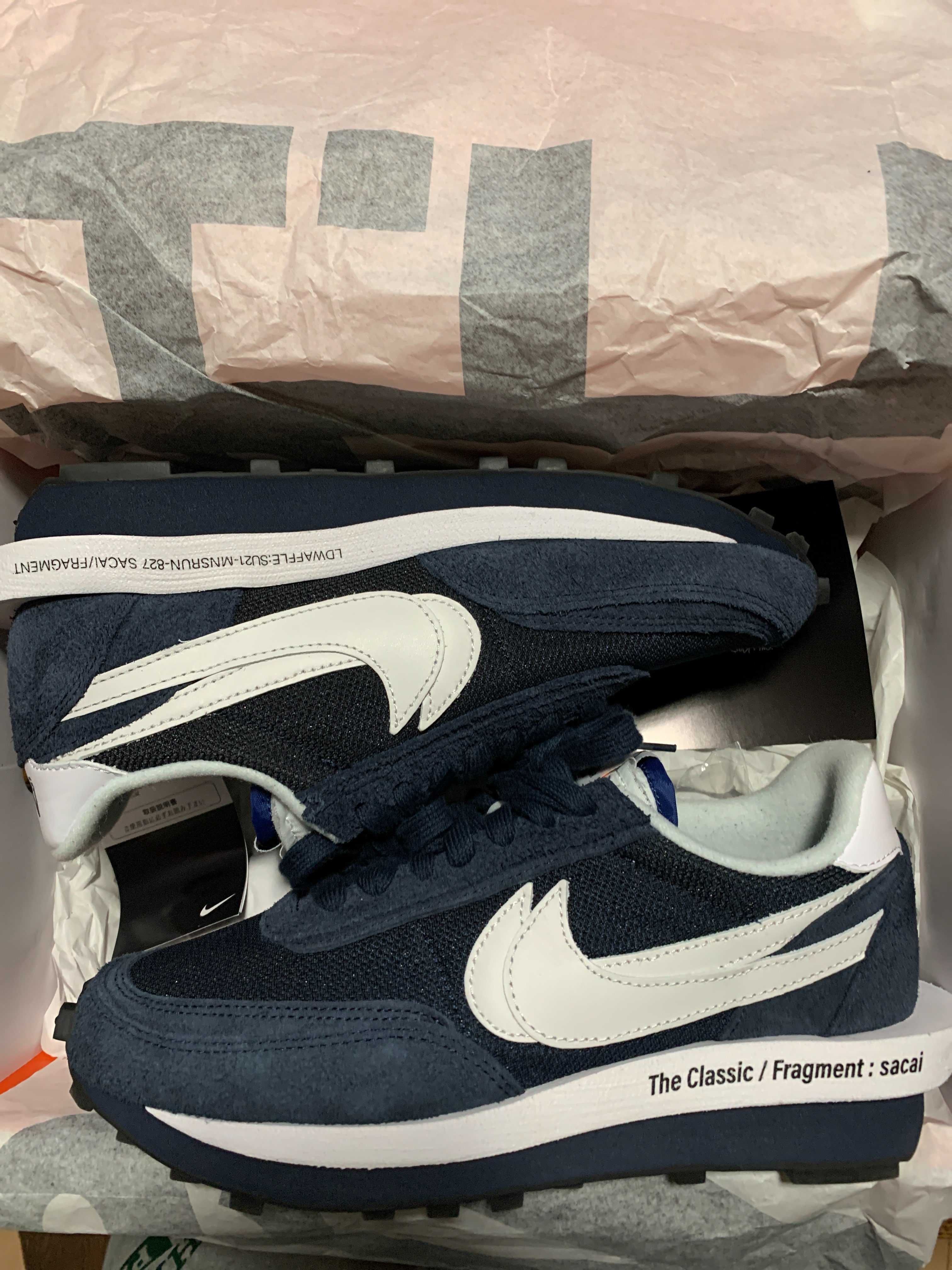 Fragment × sacai × Nike LD Waffle "Blackended Blue"