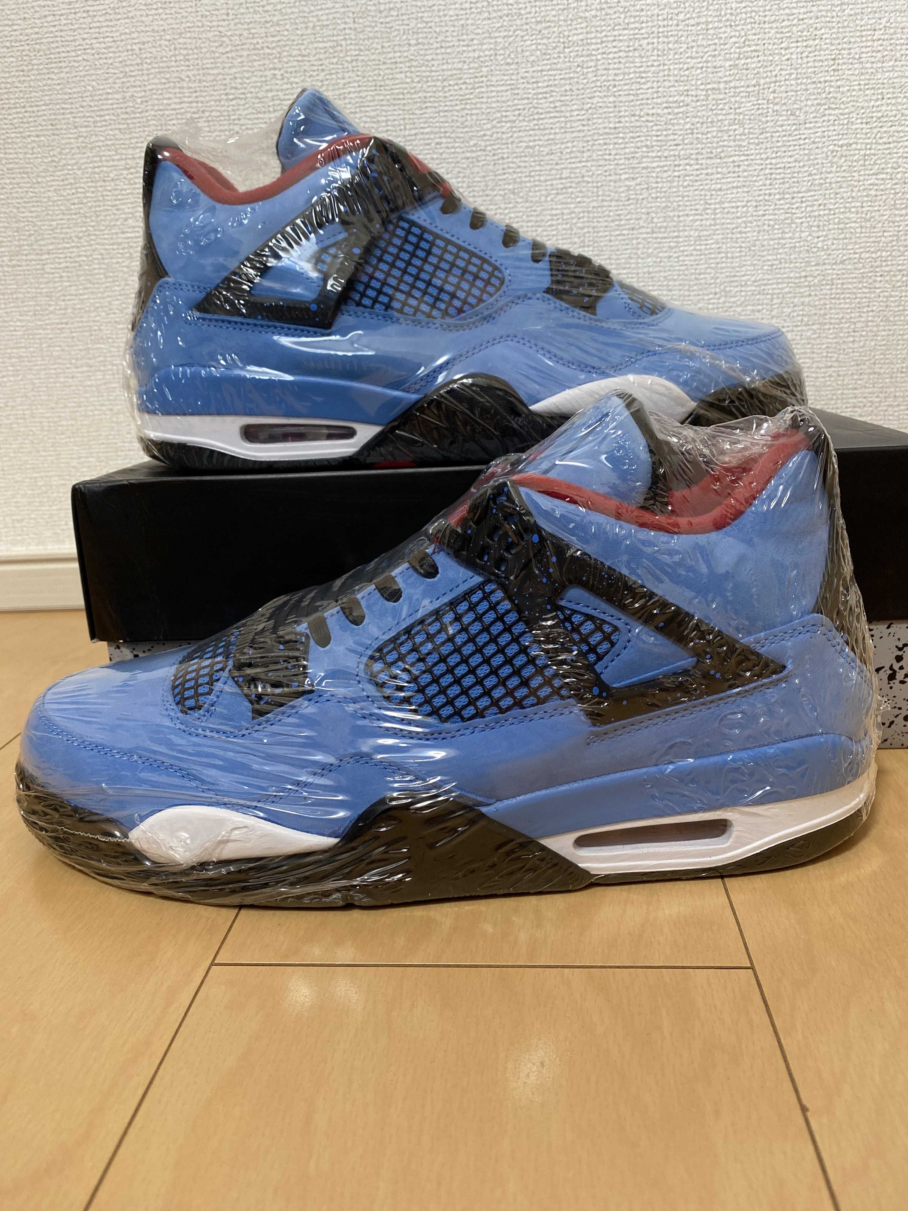 Travis Scott × Nike Air Jordan 4 Retro Cactus Jack "University Blue"