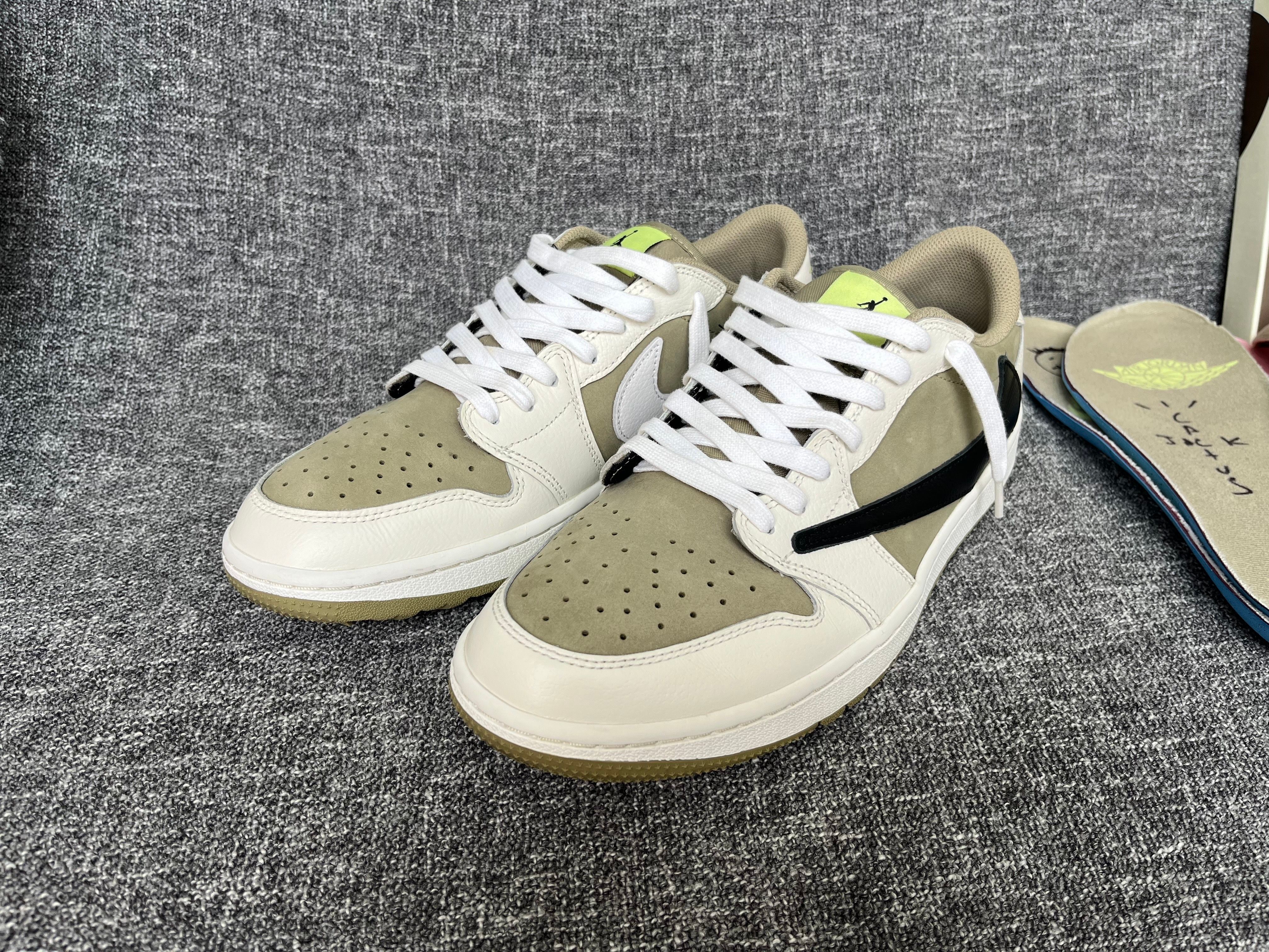 Travis Scott × Nike Air Jordan 1 Low Golf NRG "Neutral Olive"