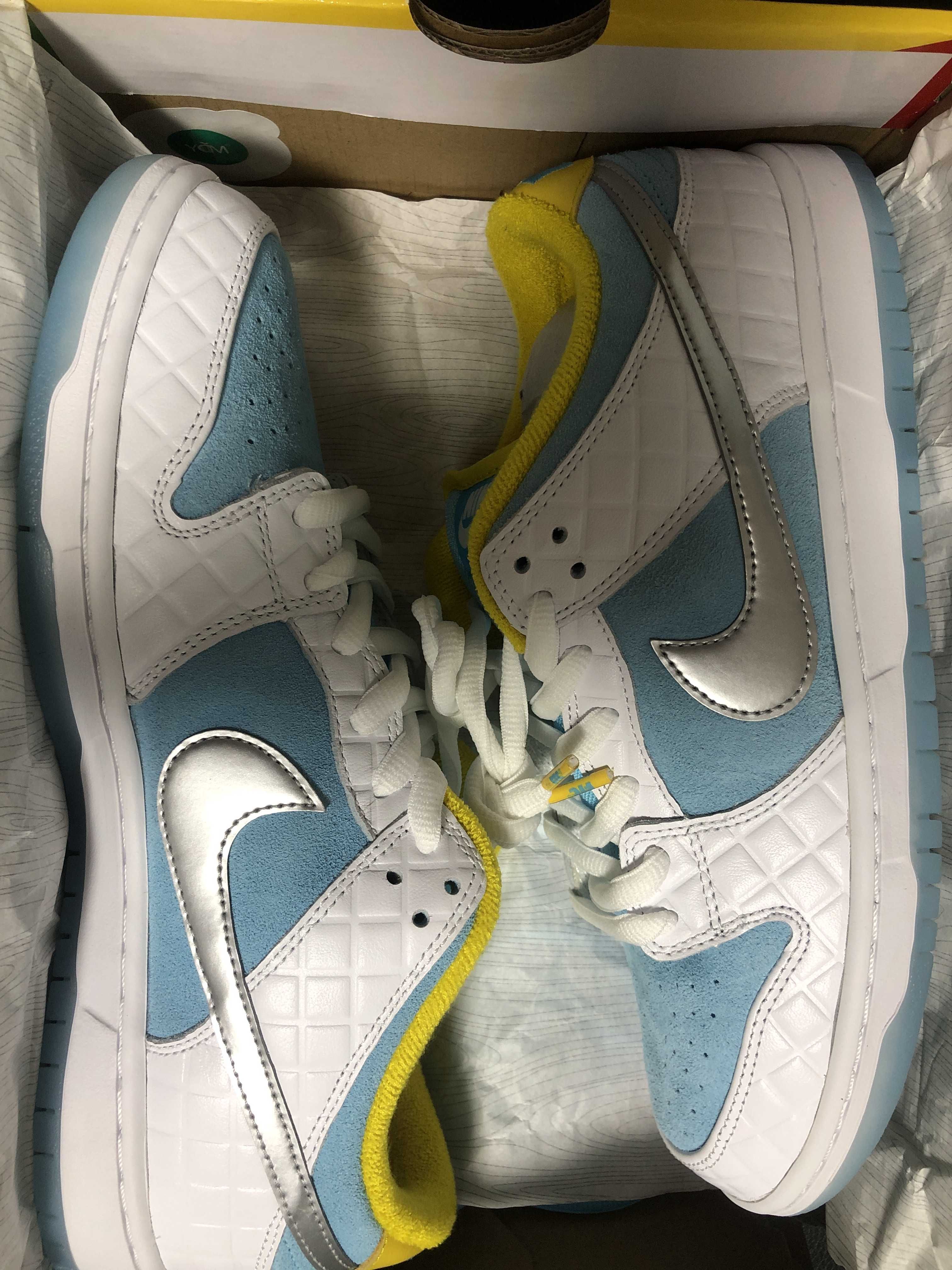 FTC × Nike SB Dunk Low "White/Blue"