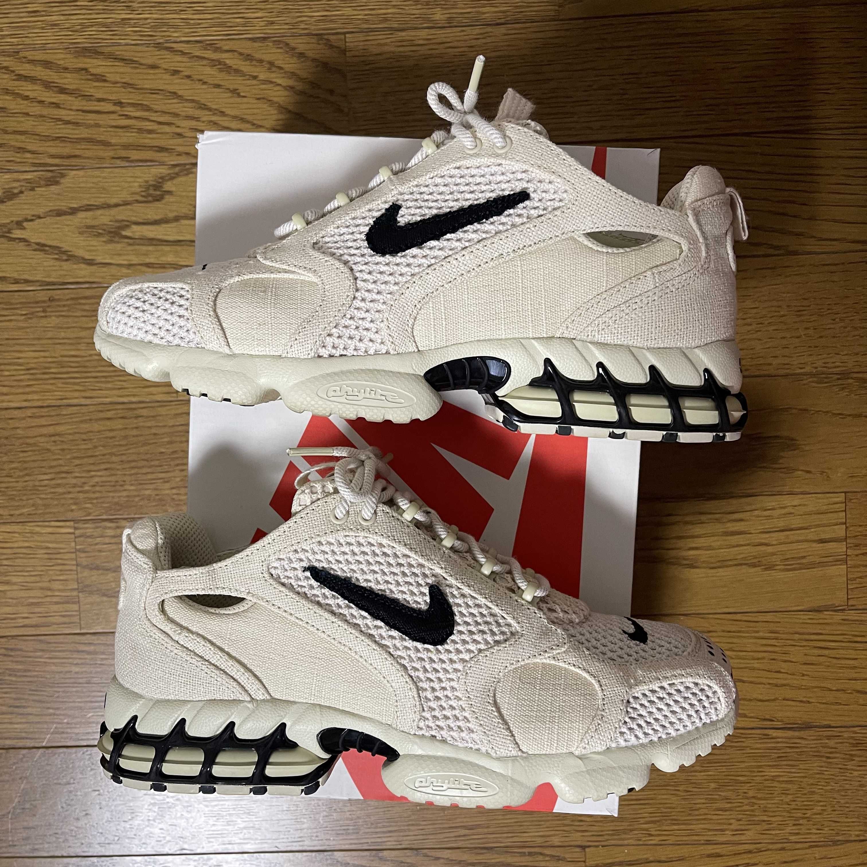 Stussy × Nike Air Zoom Spiridon CG 2 "Fossil/Black"